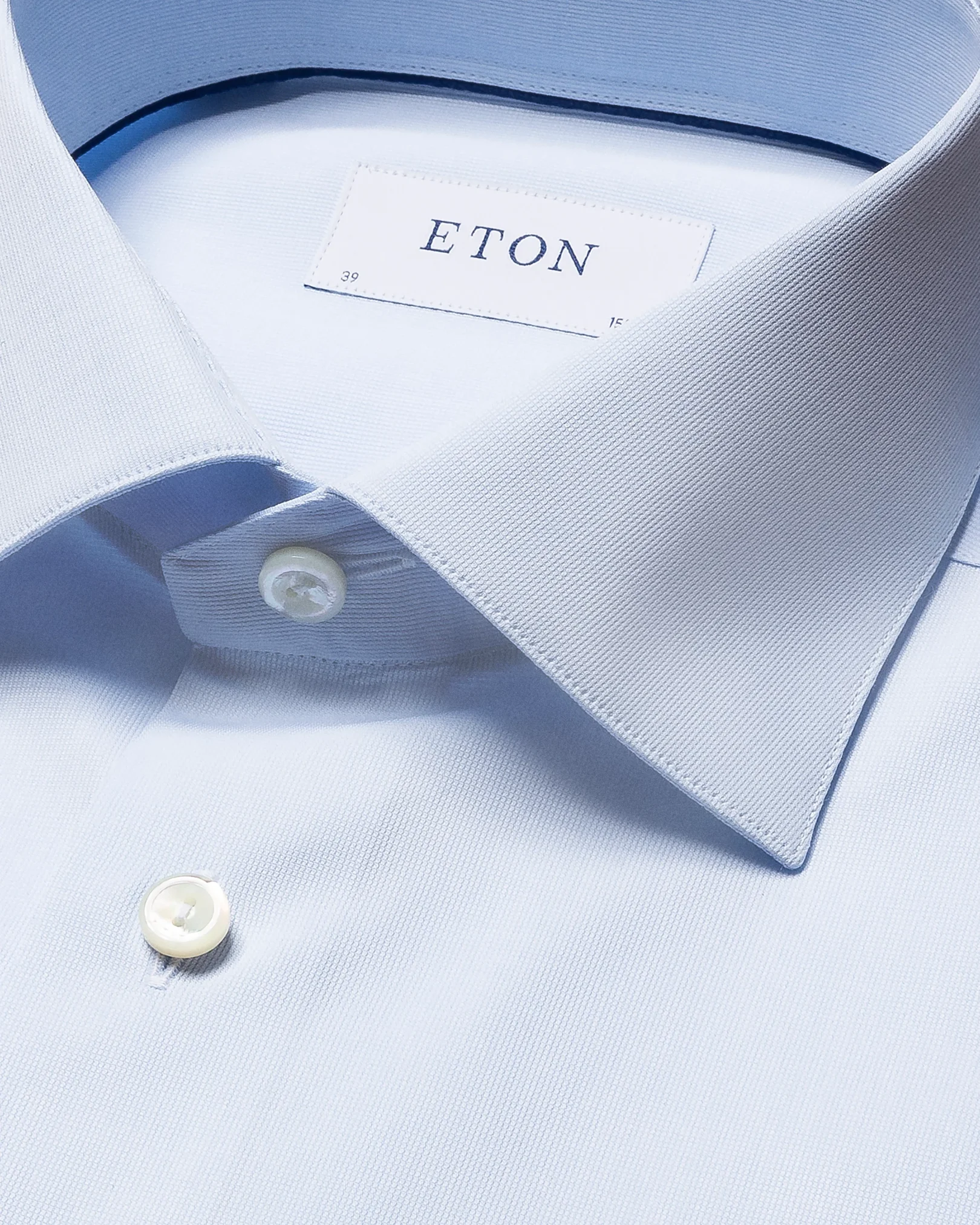 Eton - light blue fine pique cutaway