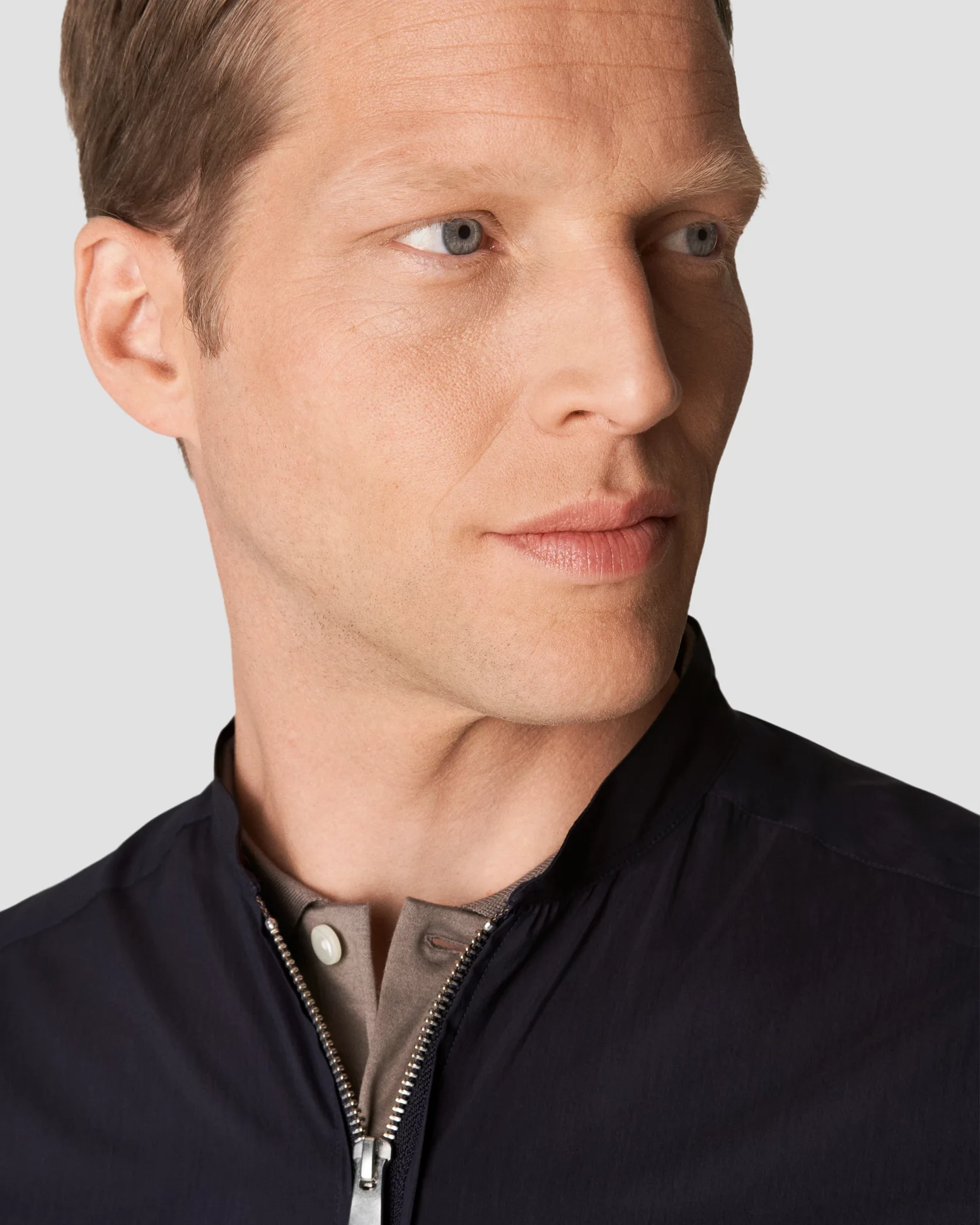 Eton - navy blue cotton and nylon