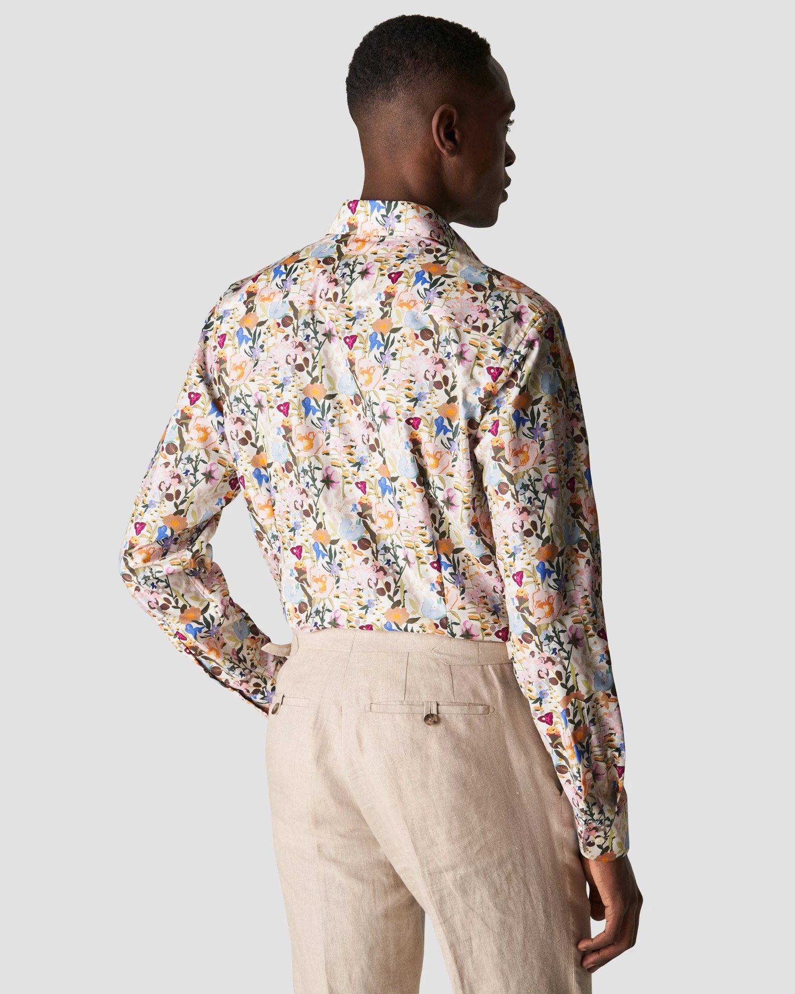 Eton - mid grey lightweight flanell