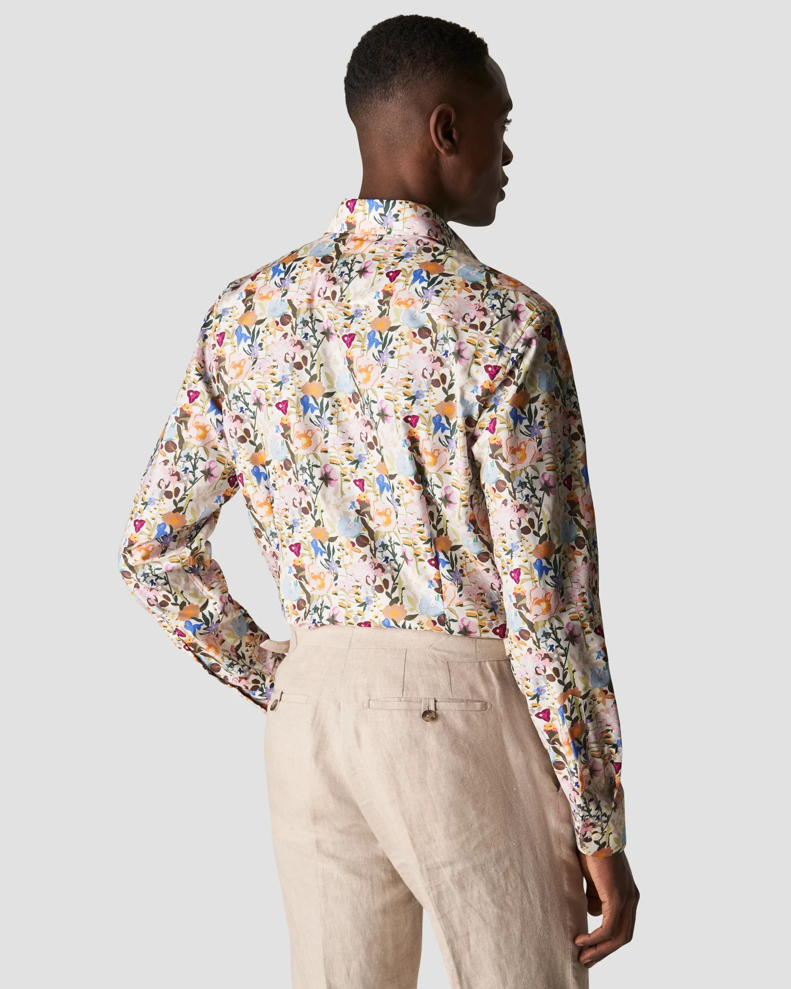 Eton - mid grey lightweight flanell