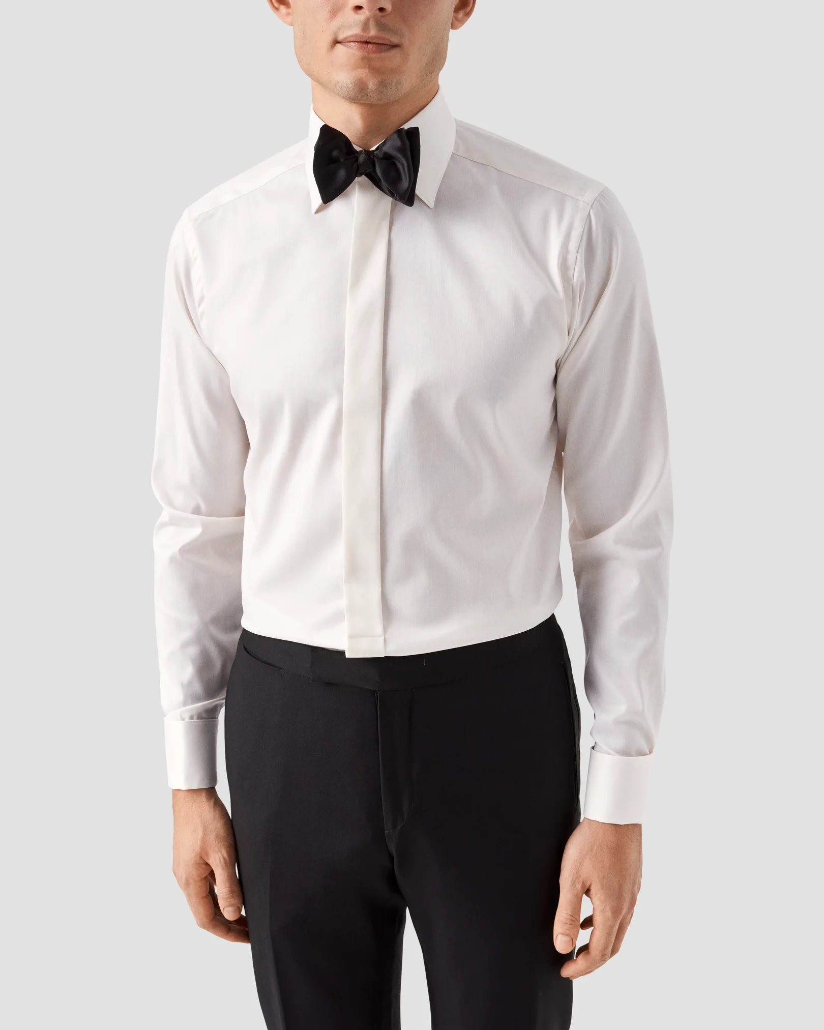 Eton - off white twill evening shirt