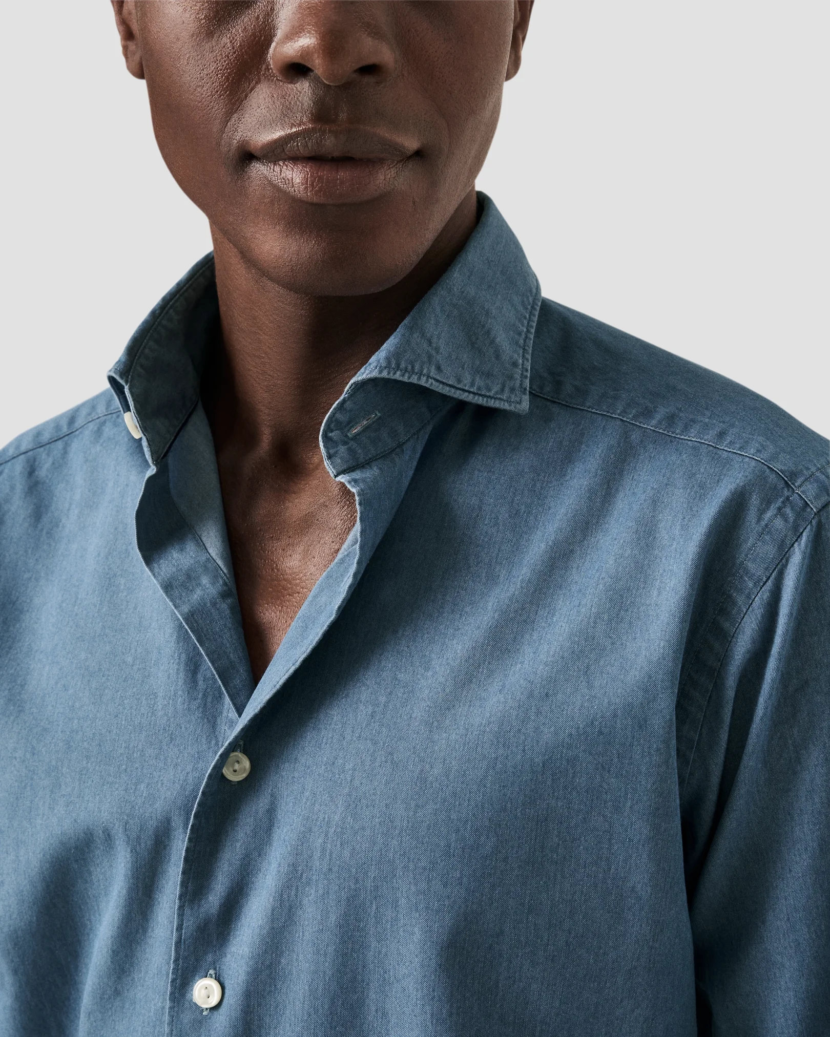 Eton - dark blue lightweight denim shirt