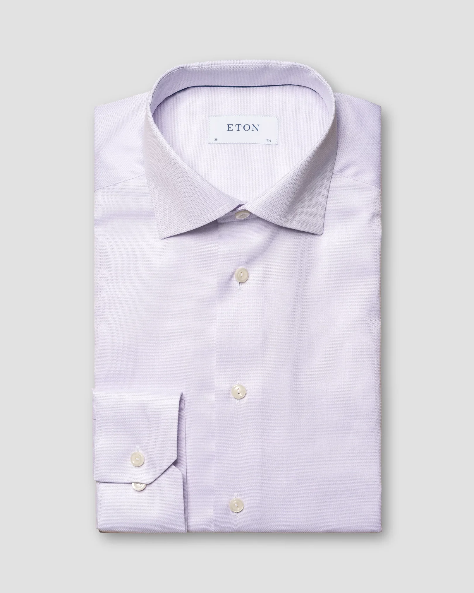 Eton - light purple signature twill cut away collar single cuff slim fit
