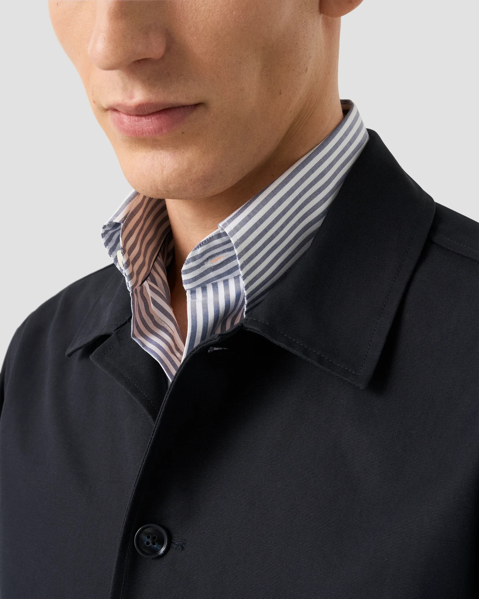 Eton - navy blue canvas overshirt