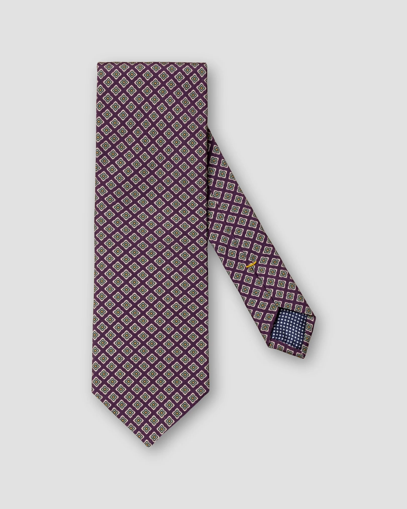Eton - purple geometric silk tie micro print