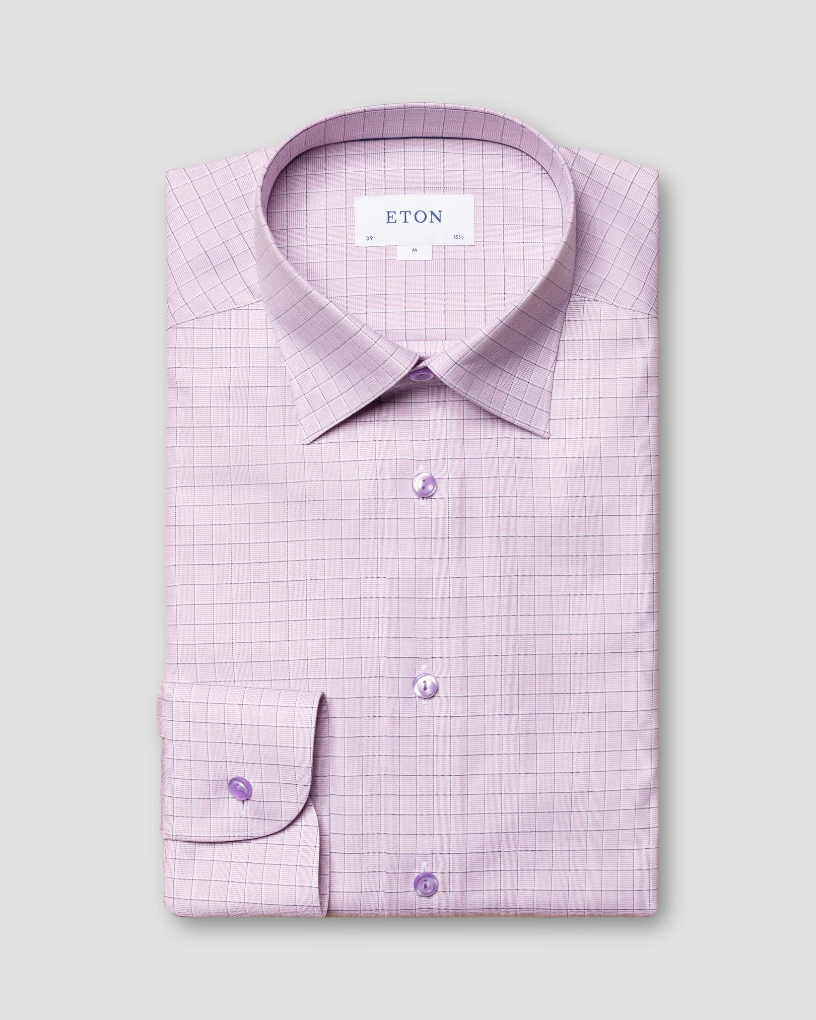 Eton - light purple twill buttonunder