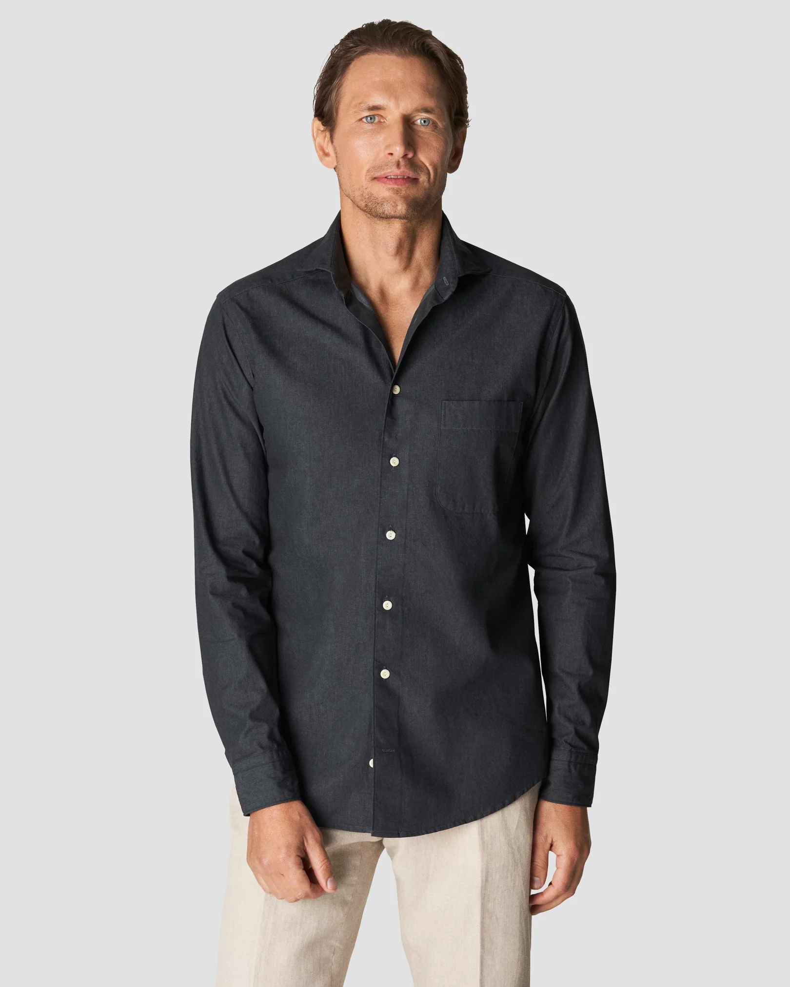Eton - black heavy twill