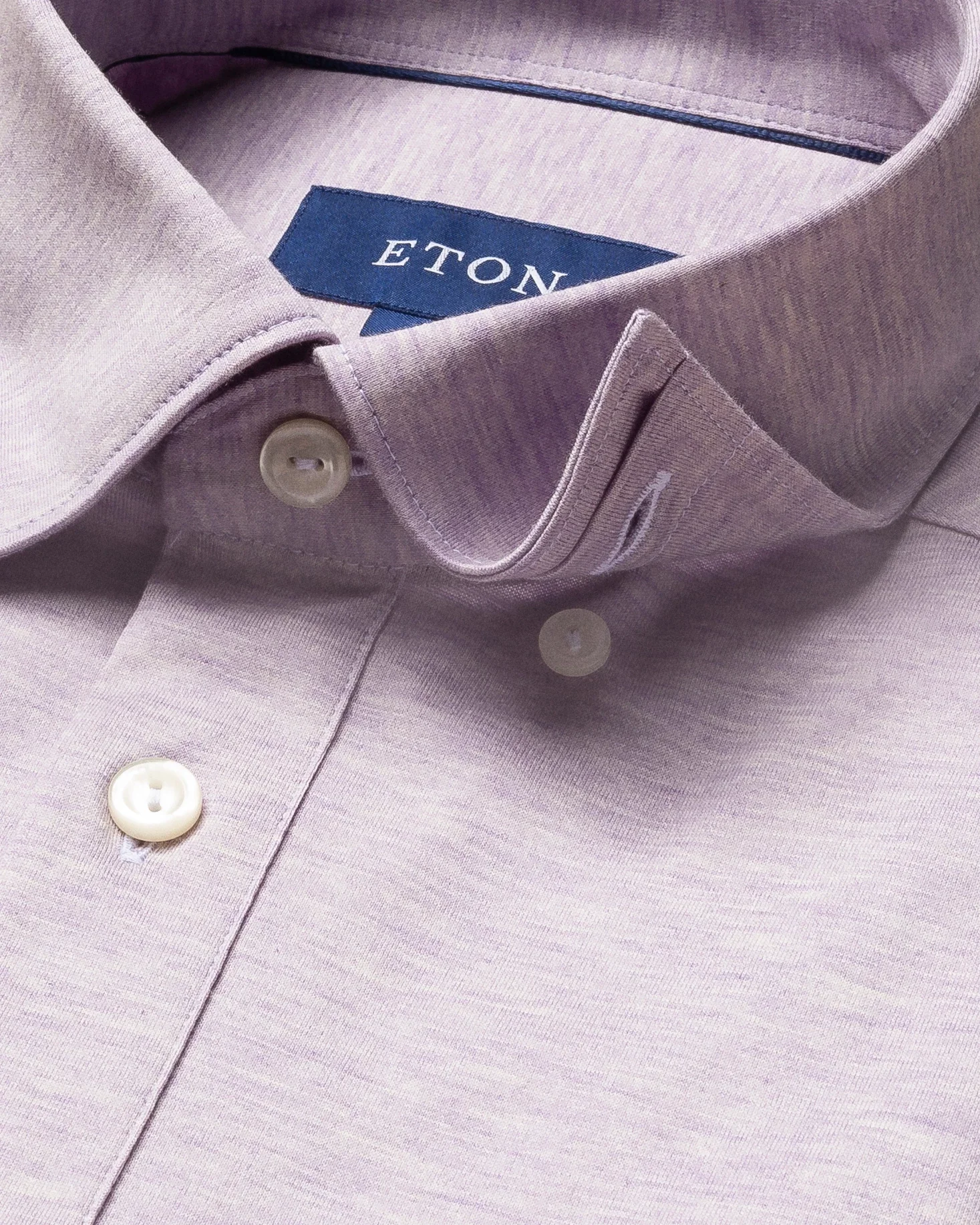 Eton - purple popover jersey shirt short sleeved