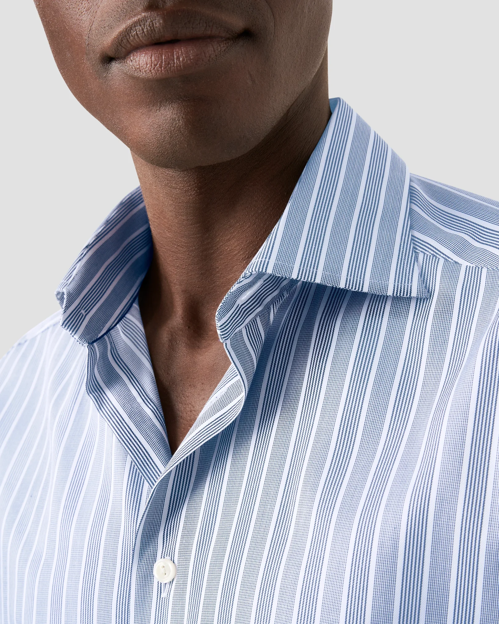 Eton - light blue cotton tencel twill