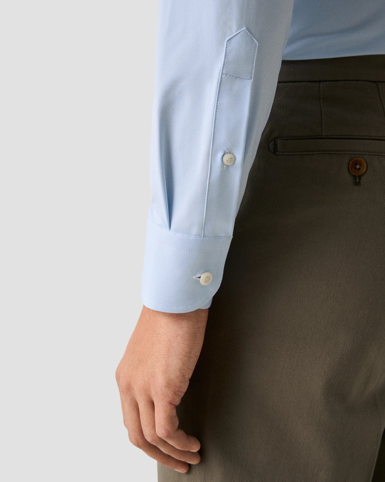Eton - light blue four way stretch