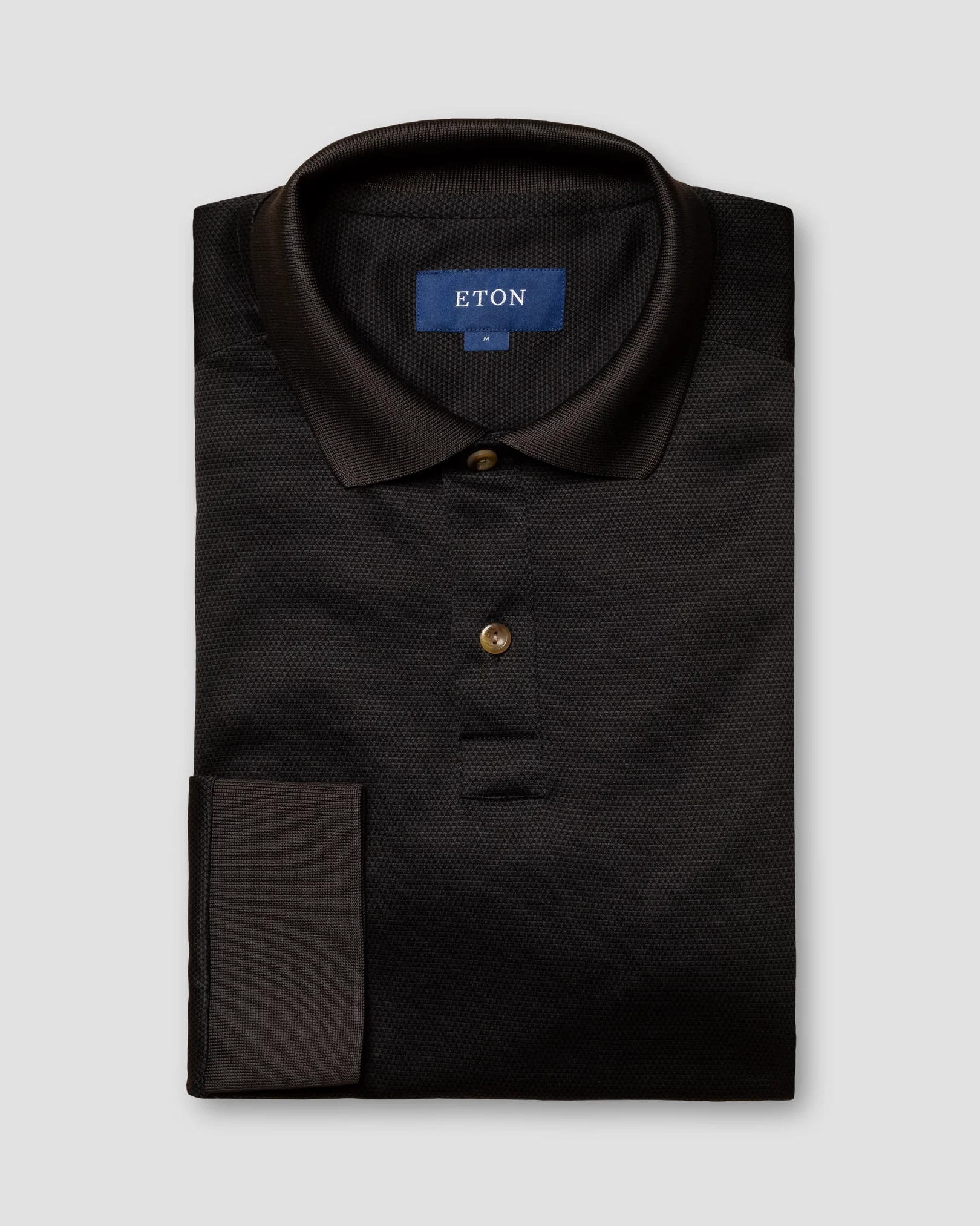 Eton - black knit jaquard knitted