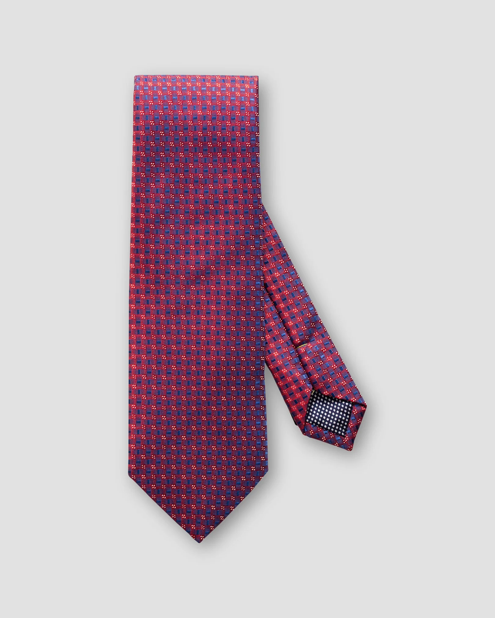 Eton - red checked silk tie