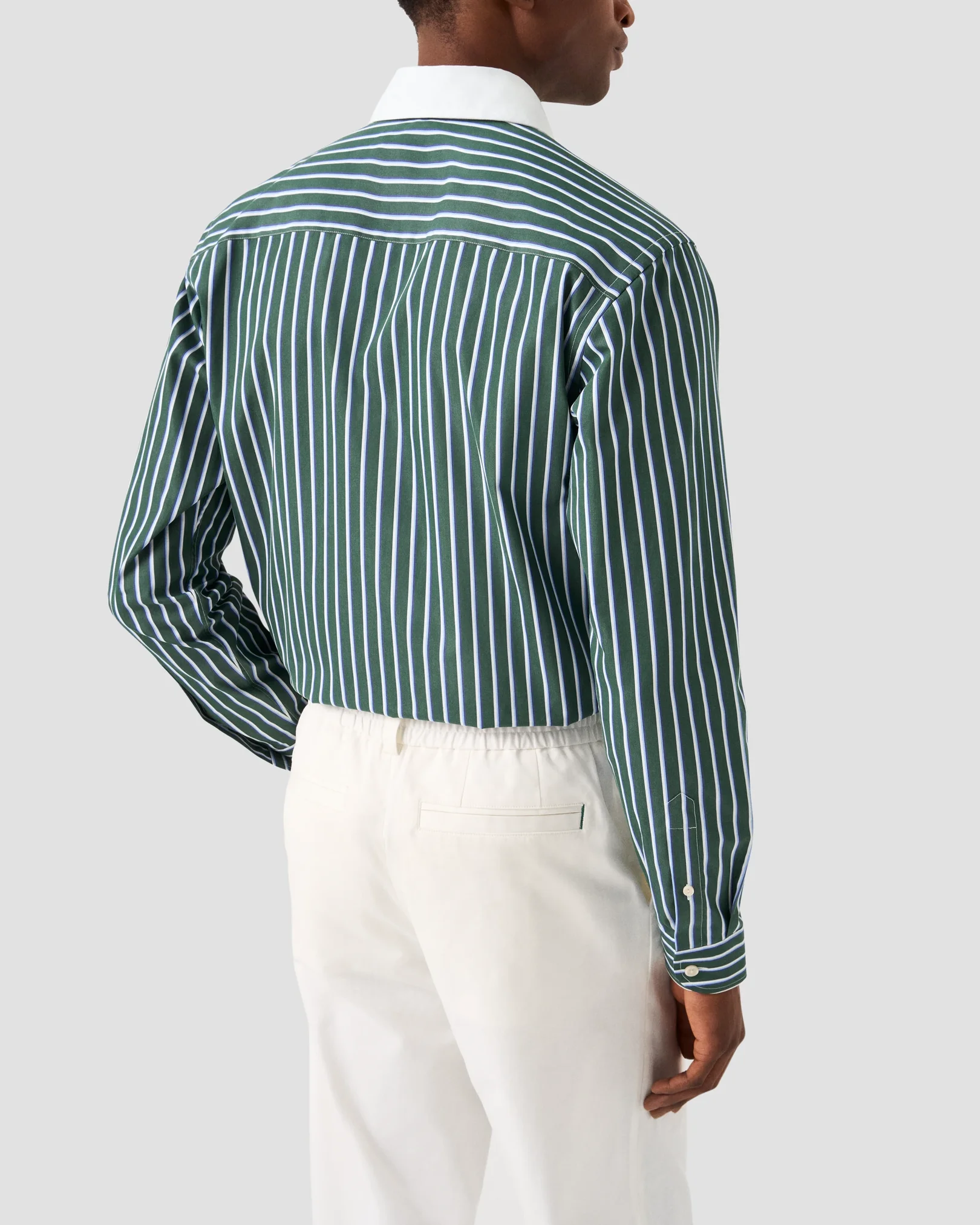 Eton - striped club collar shirt