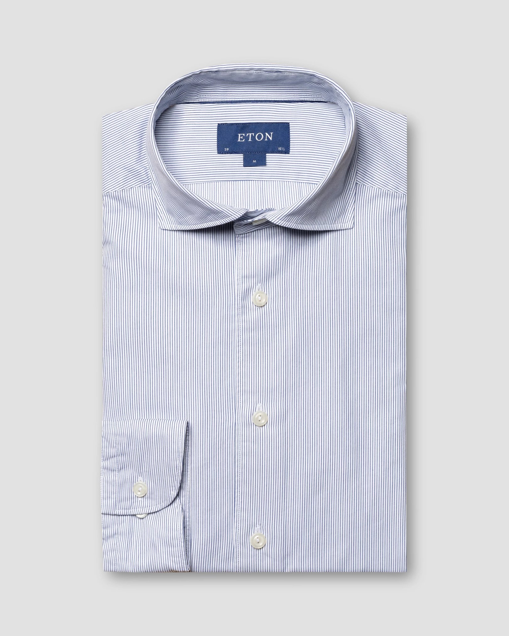 Eton - light blue twill wide spread