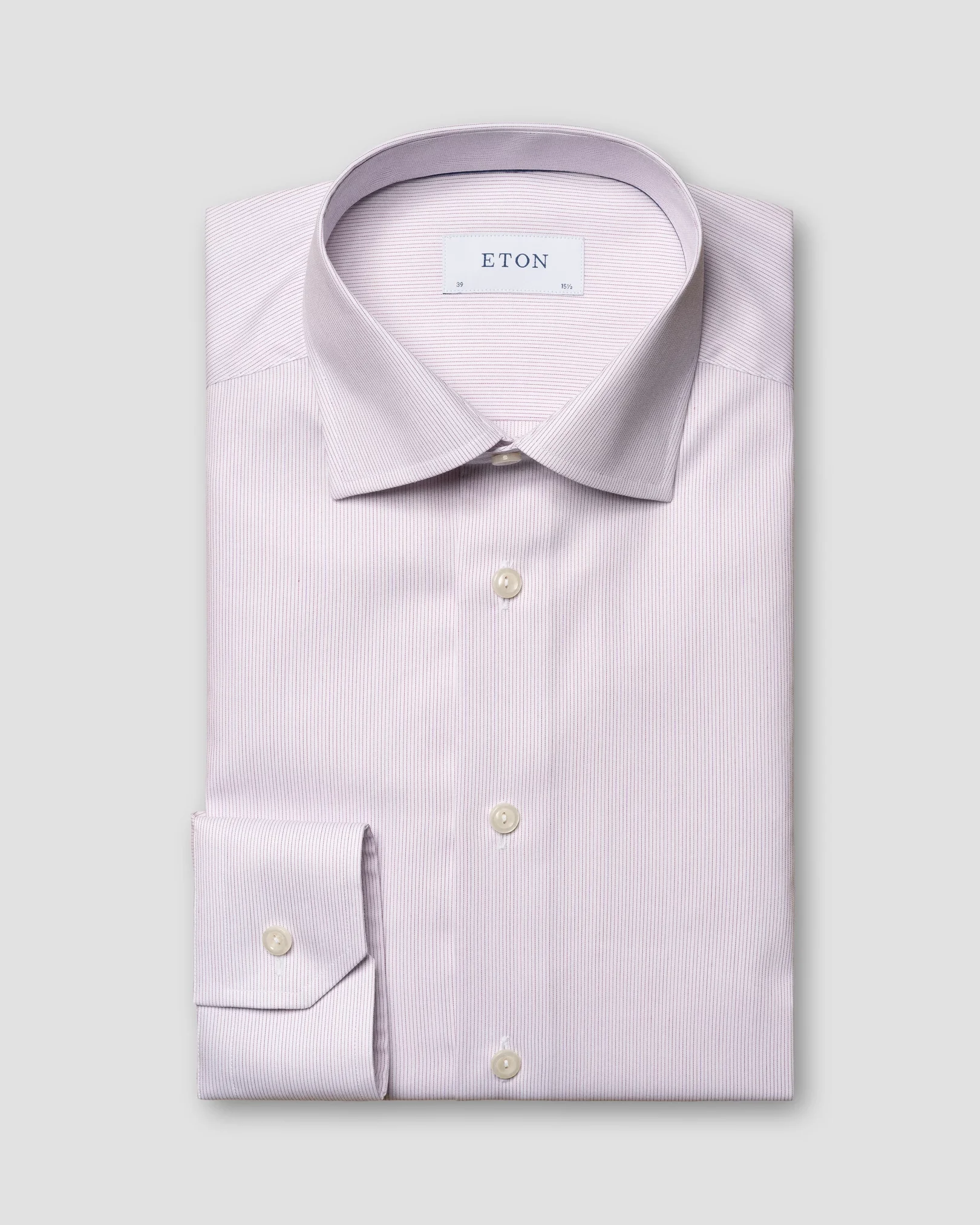 Eton - pink twill hairline shirt