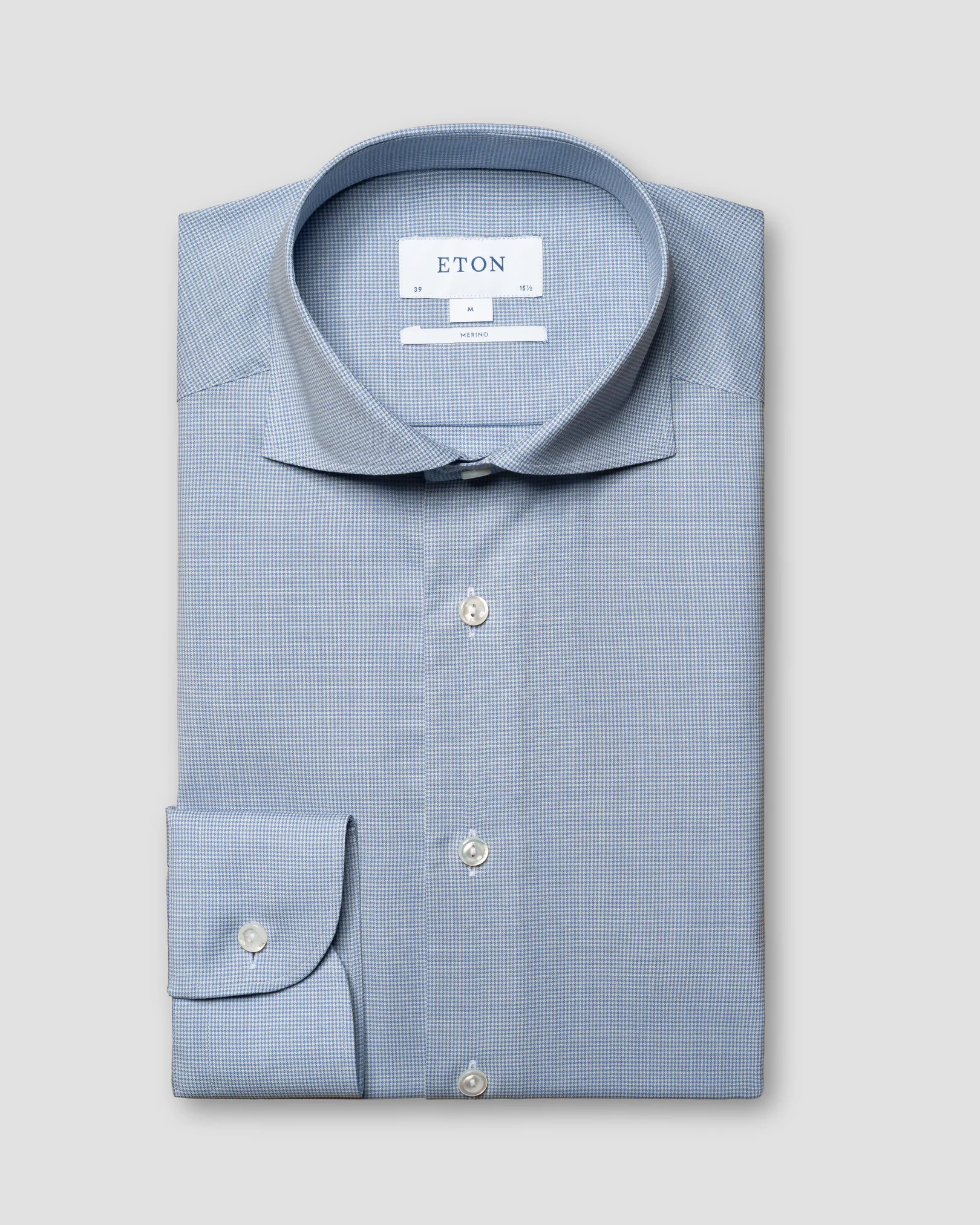 Eton - light blue super merino shirt