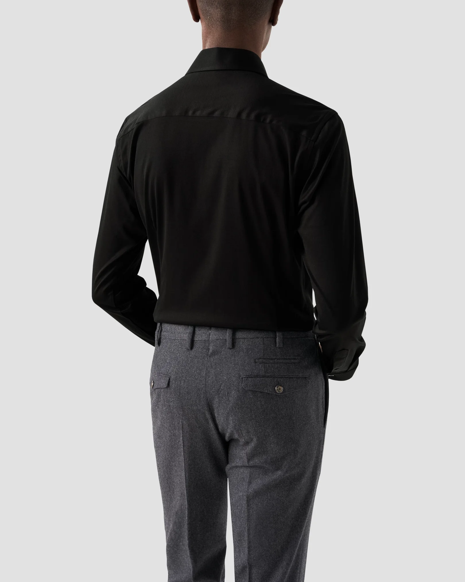 Eton - black solid colored jersey