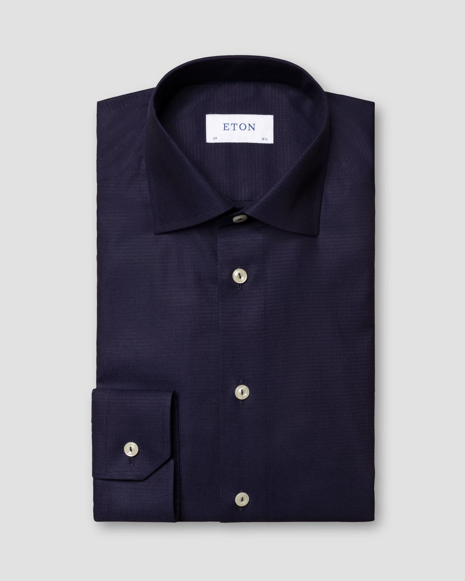Eton - blue pin dot twill shirt