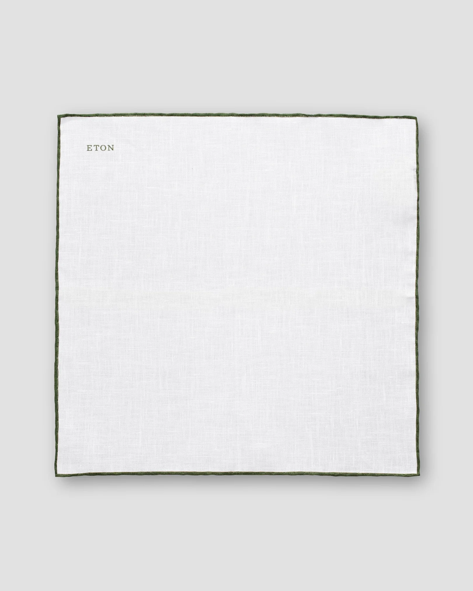 Eton - green linen pocket square
