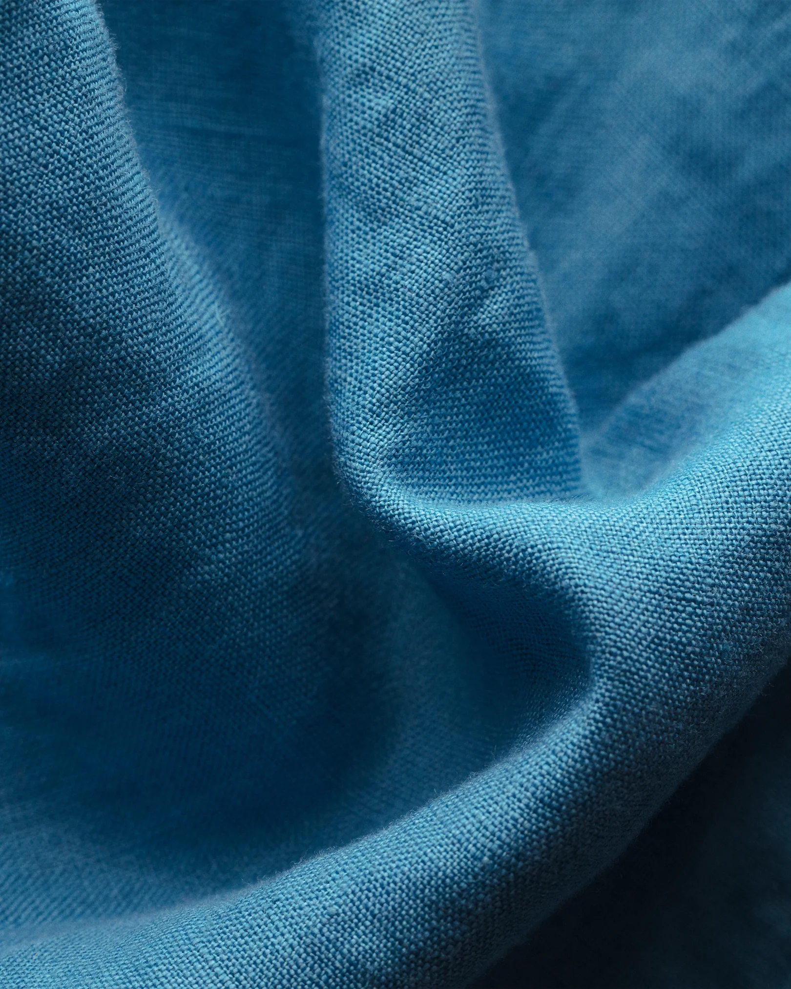 Eton - blue linen shirt soft