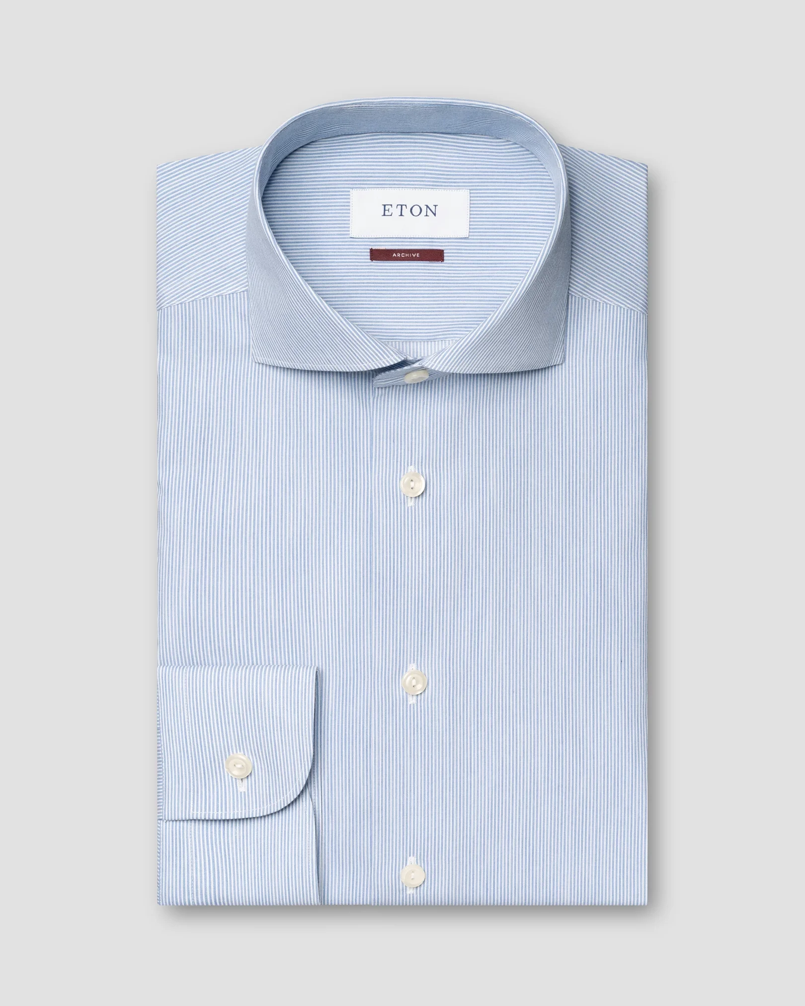 Eton - striped fine twill shirt