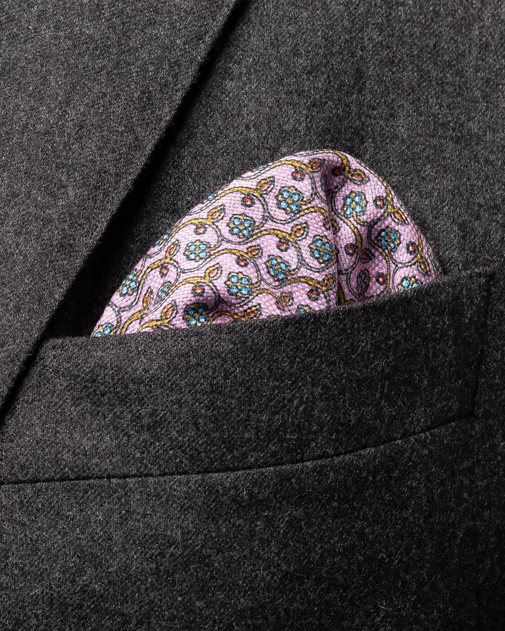 Eton - red micro print cotton pocket square
