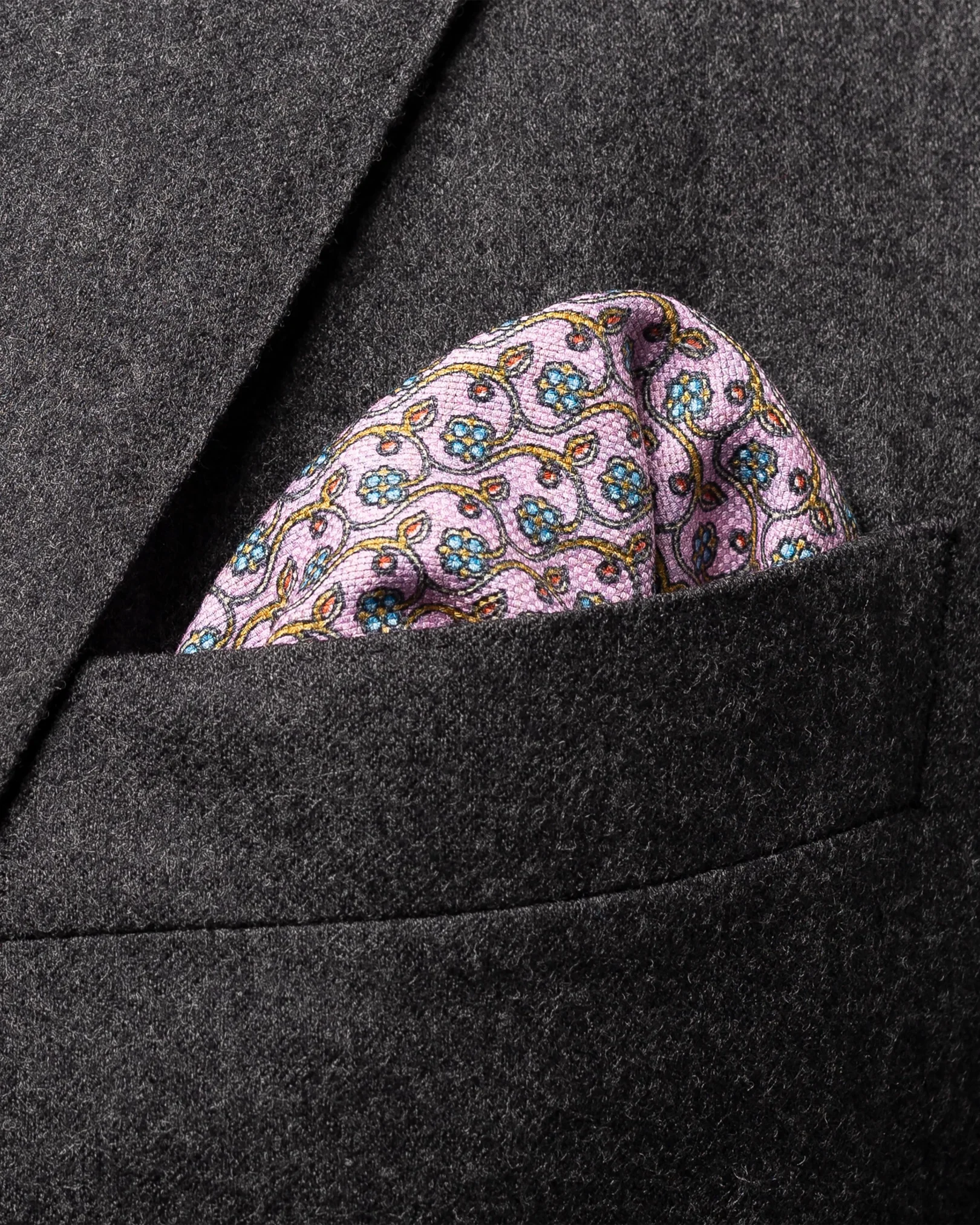 Eton - red micro print cotton pocket square