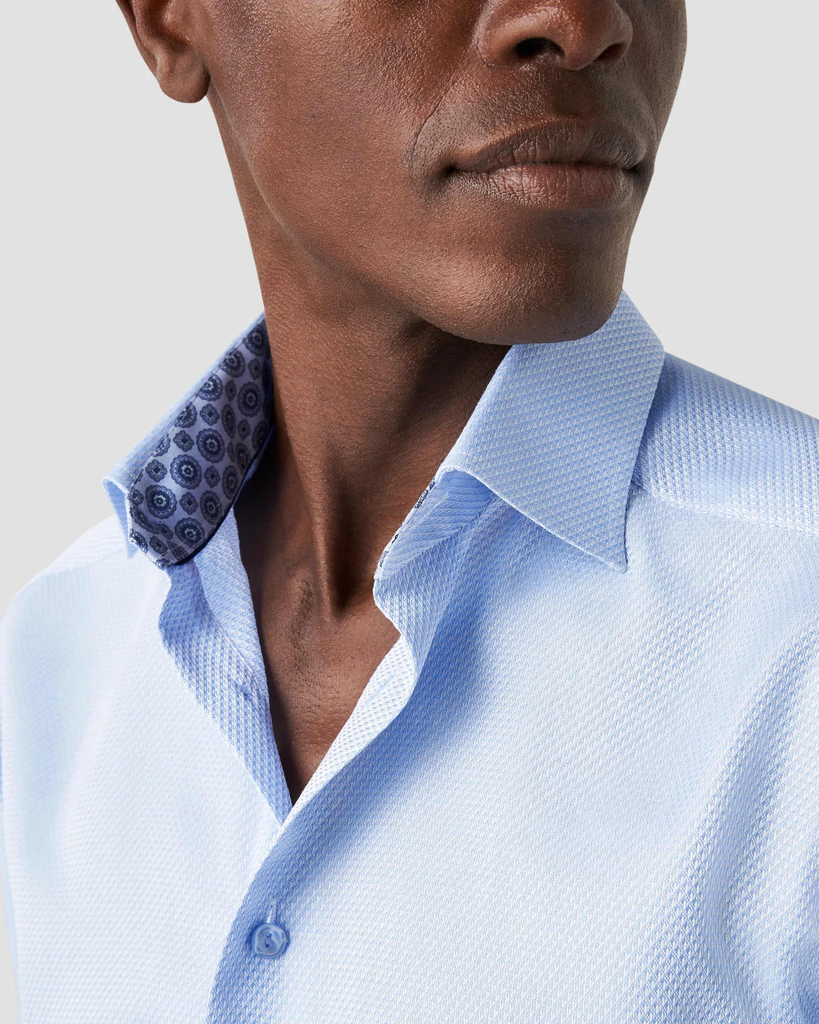 Eton - rolay light blue dobby