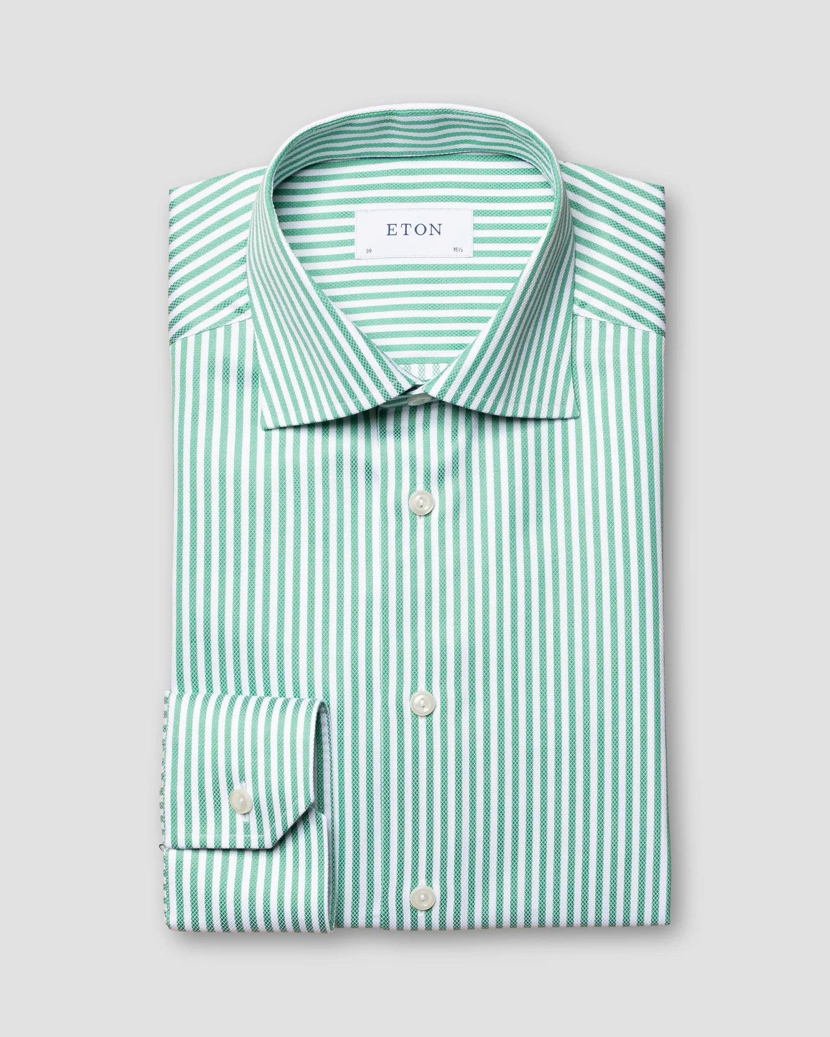 Eton - light green signature twill