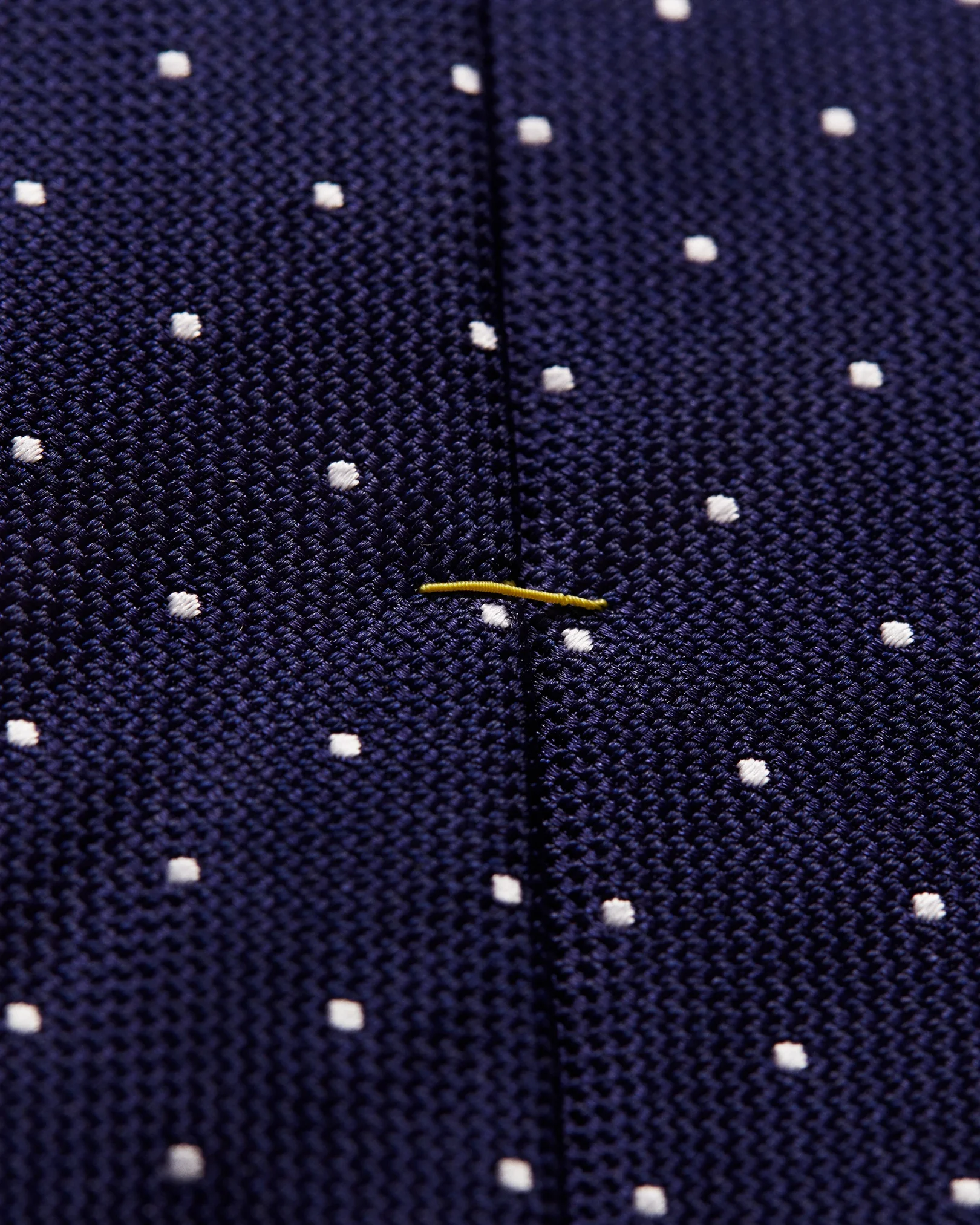 Eton - navy polka dot silk tie