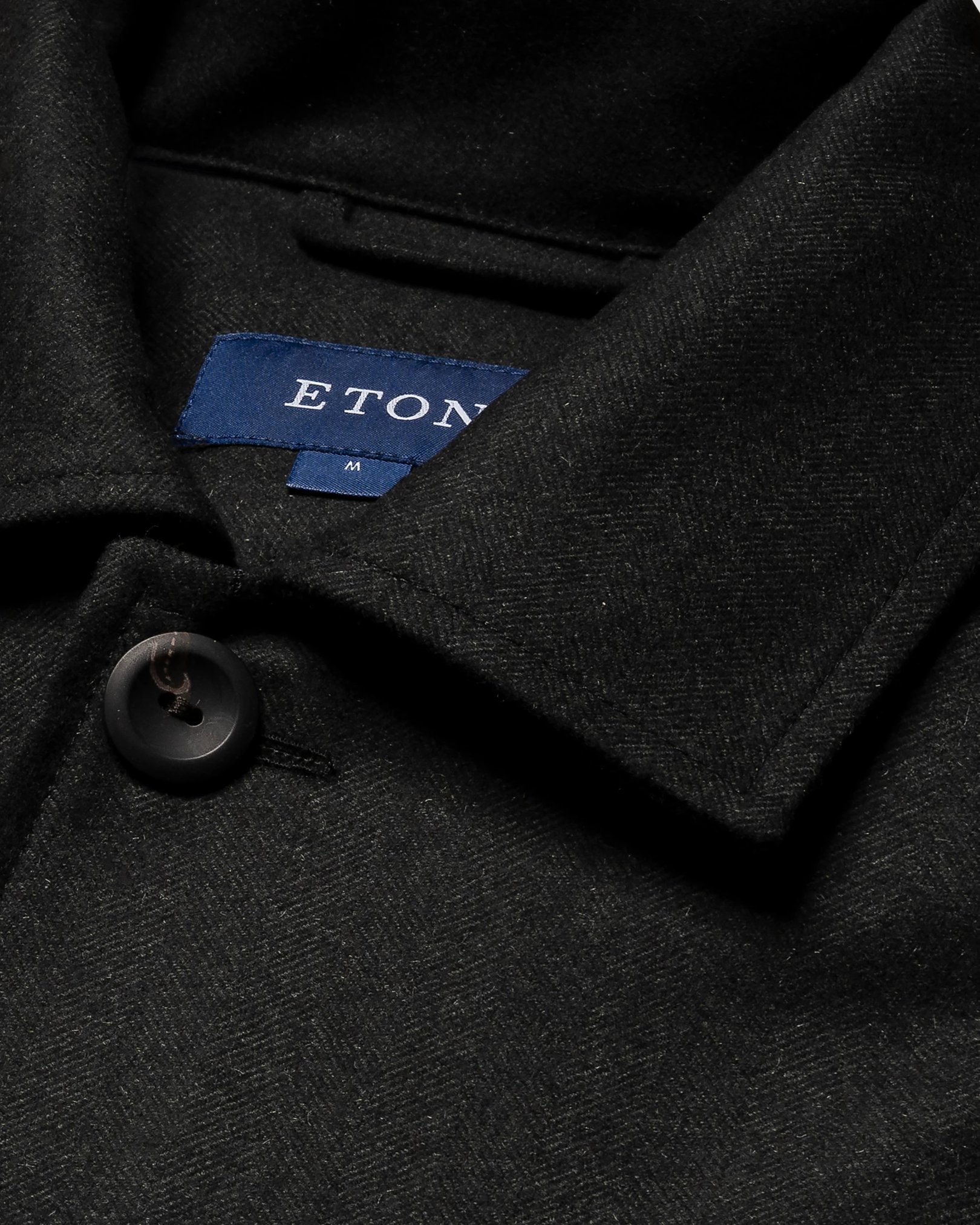 Eton - dark green heavy flannel overshirt