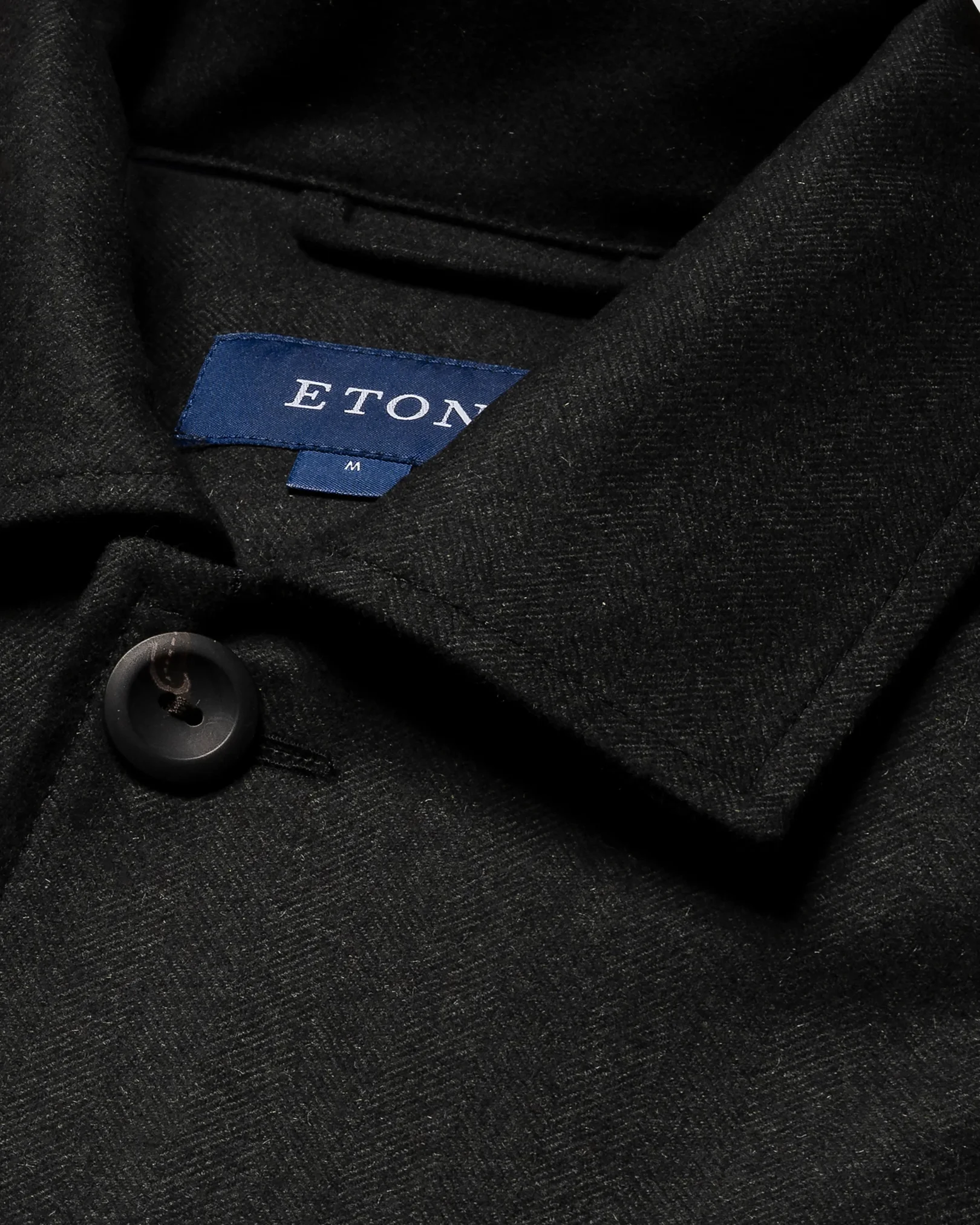 Eton - dark green heavy flannel overshirt