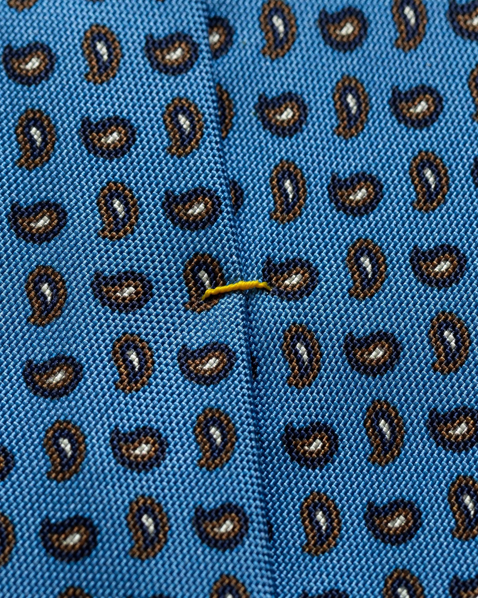 Eton - mid blue printed tie