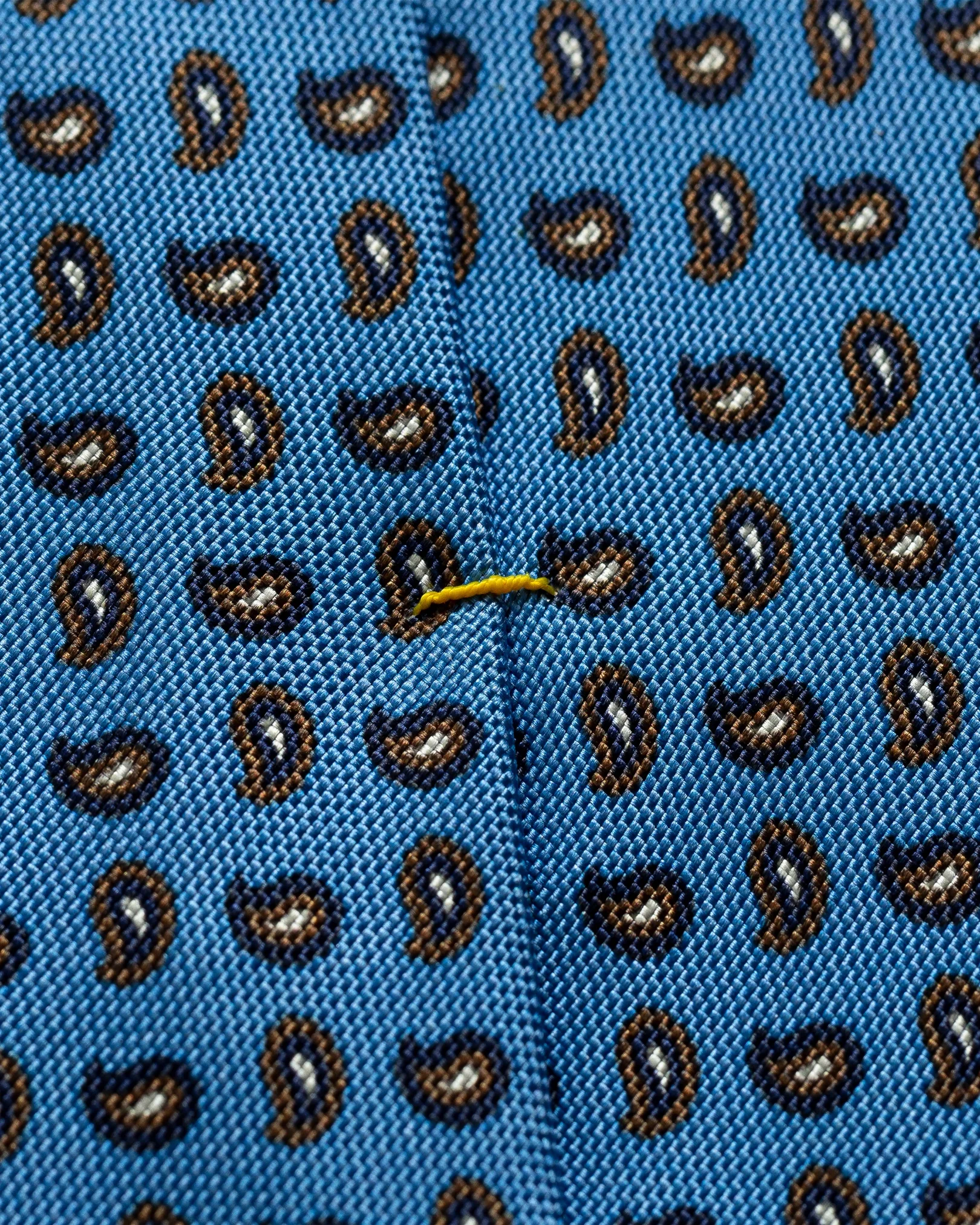 Eton - mid blue printed tie