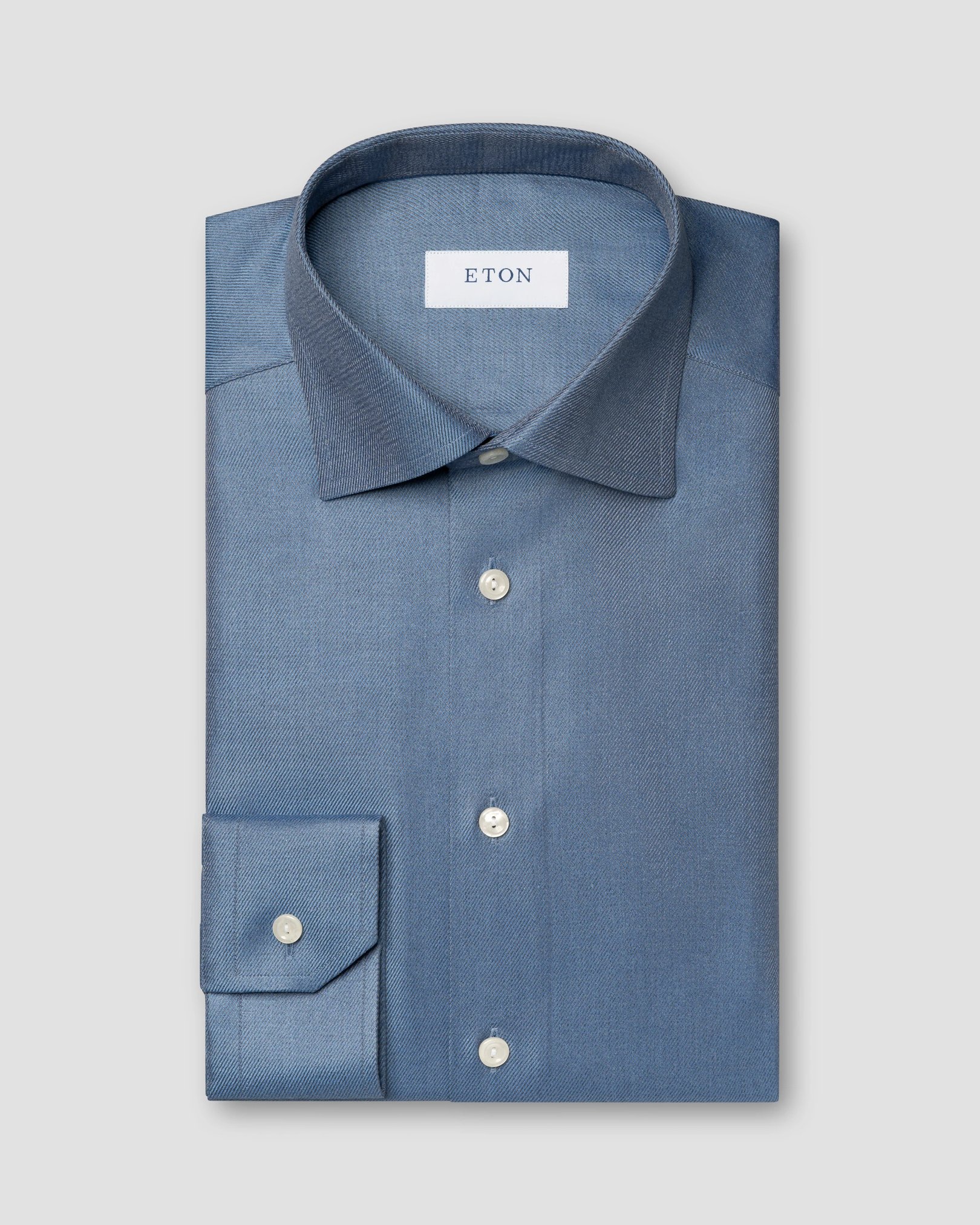 Eton - Mélange Solid Cotton TENCEL™ Lyocell Shirt