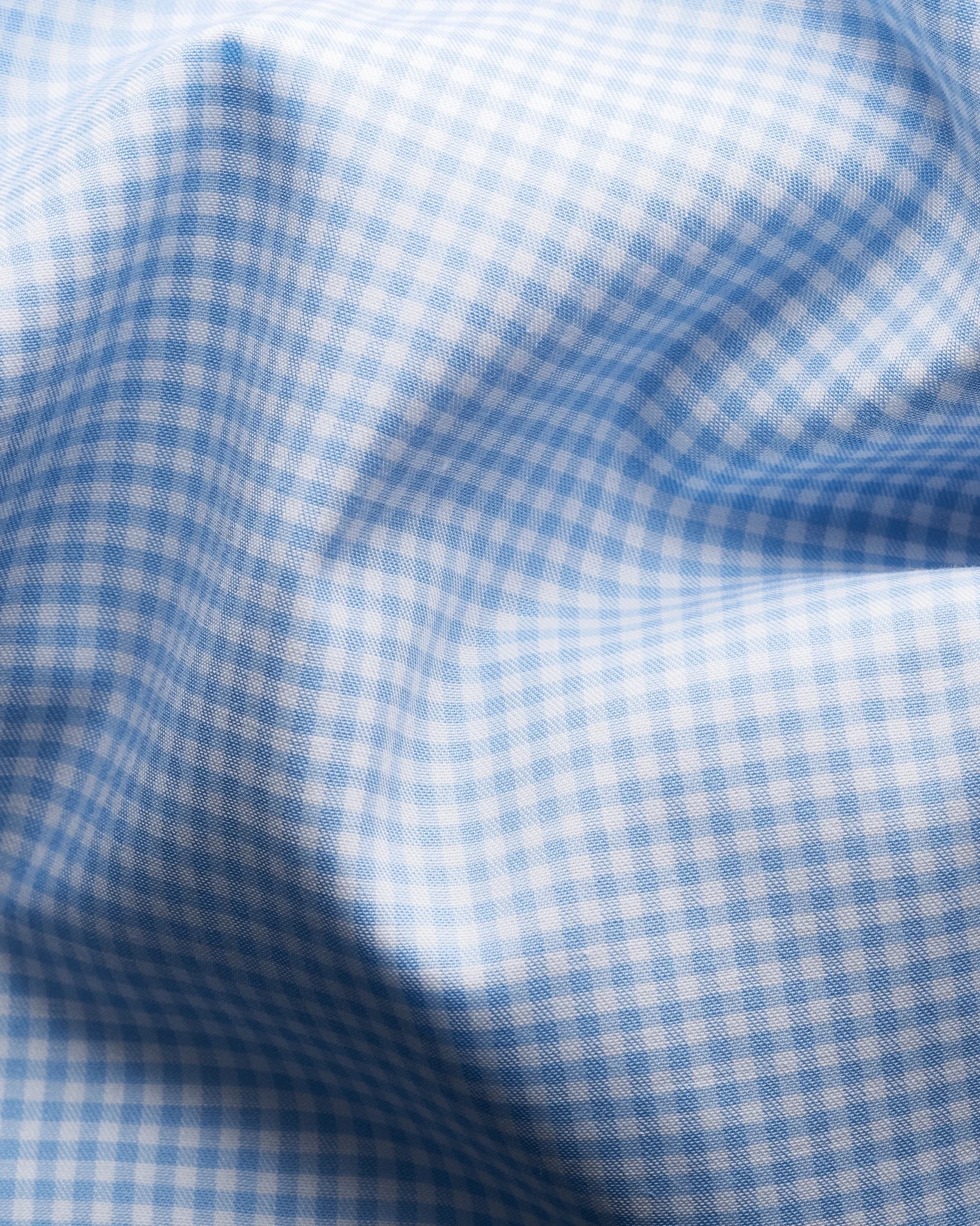 Eton - light blue twill cut away checked