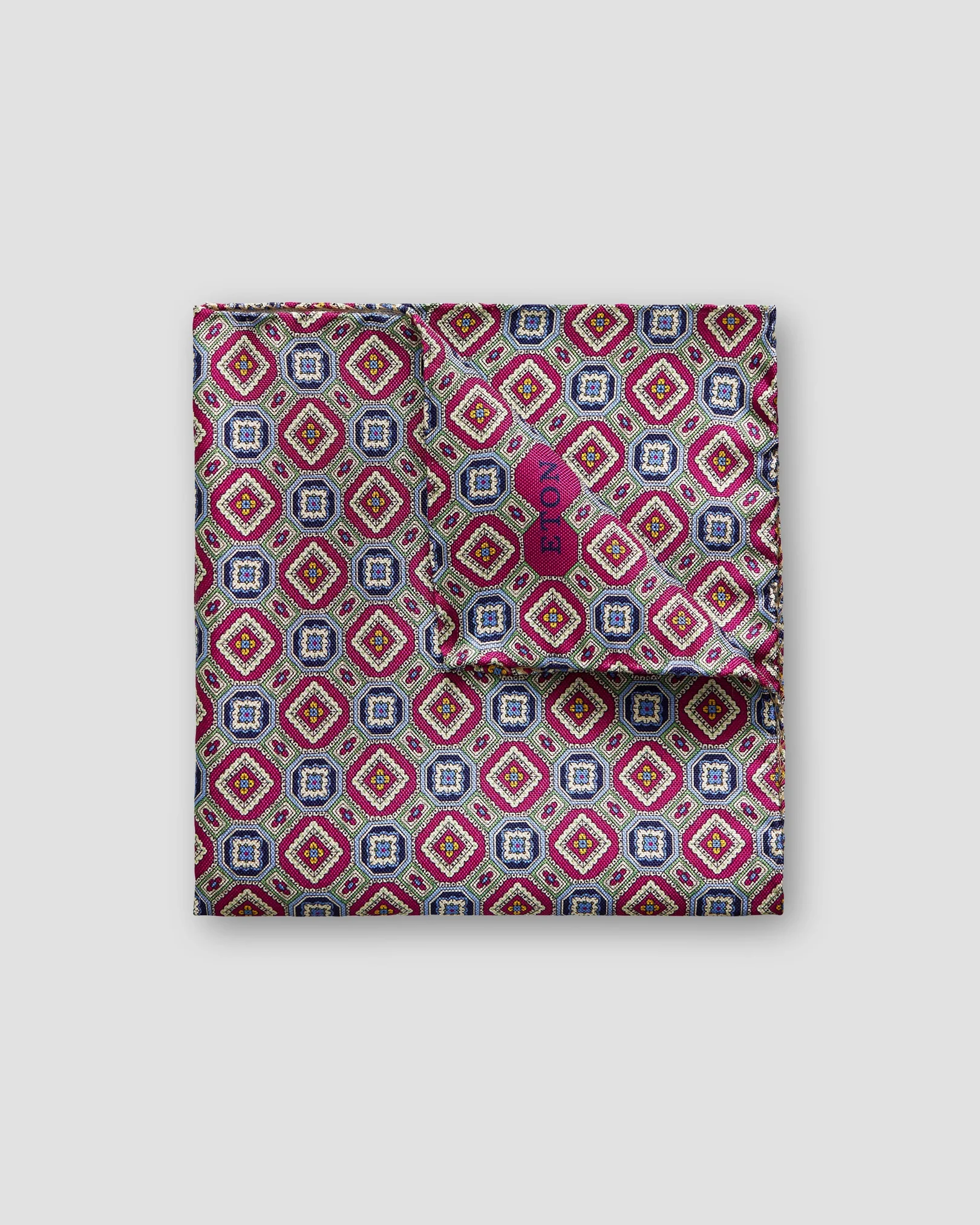 Eton - purple medallion pocket square