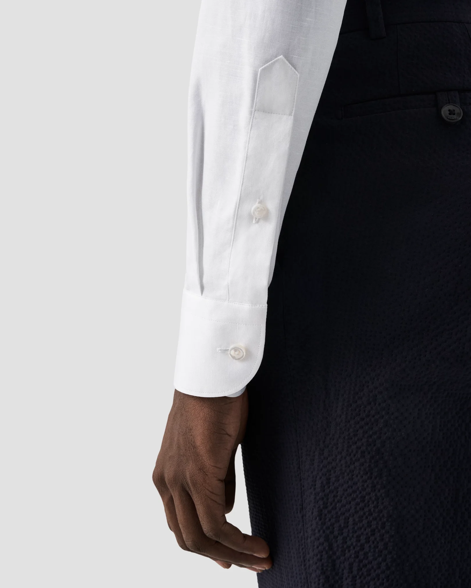 Eton - solid cotton linen shirt