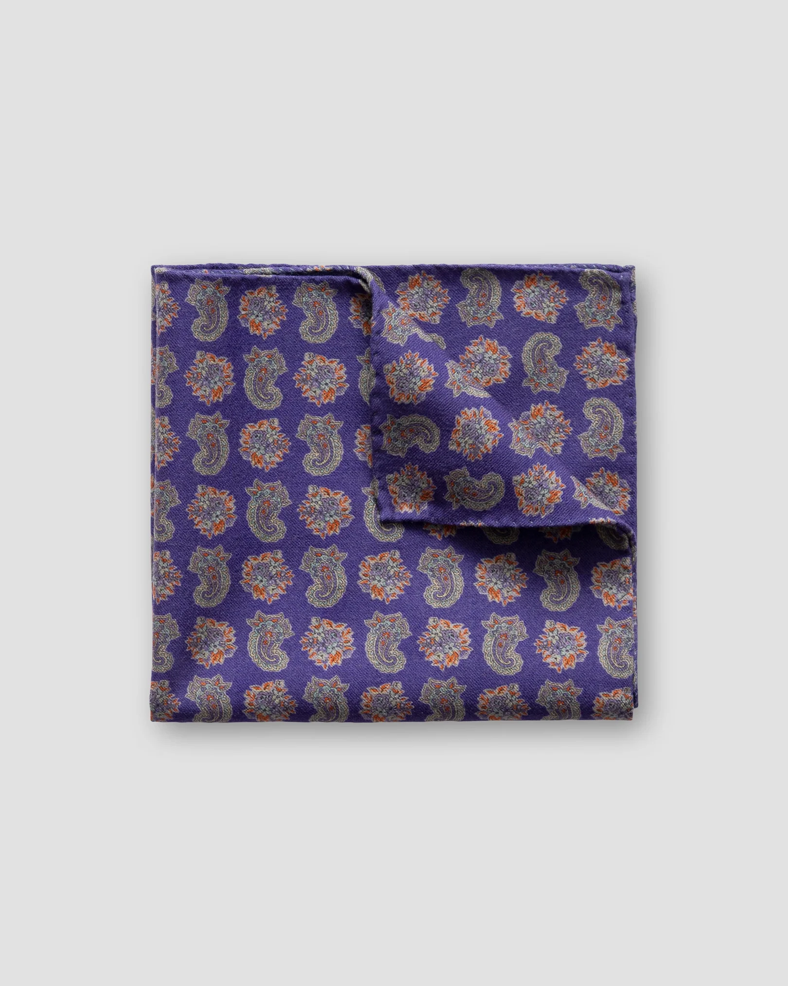 Eton - Purple Double–sided Wool Pocket Square