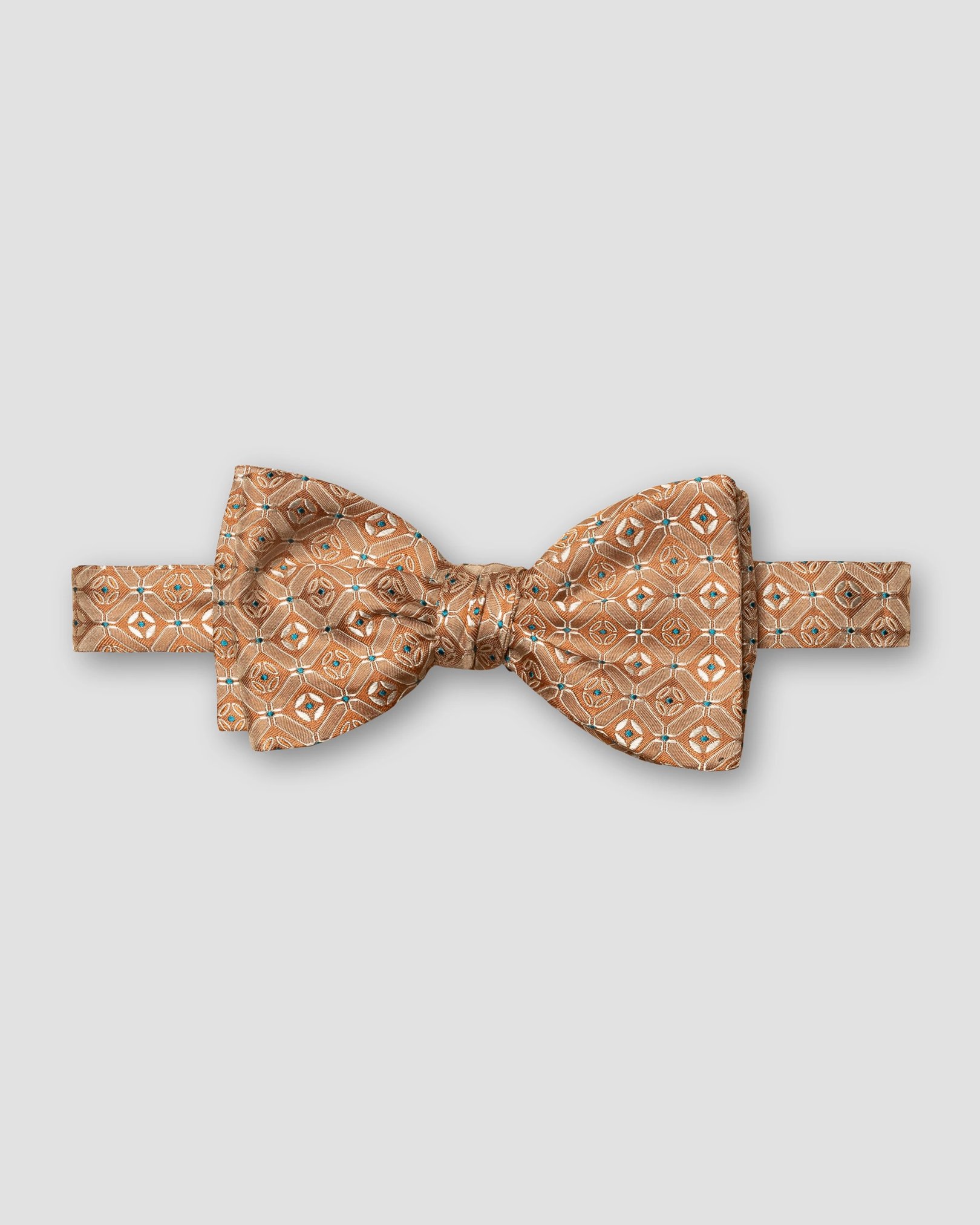 Eton - light orange geometric silk bowtie