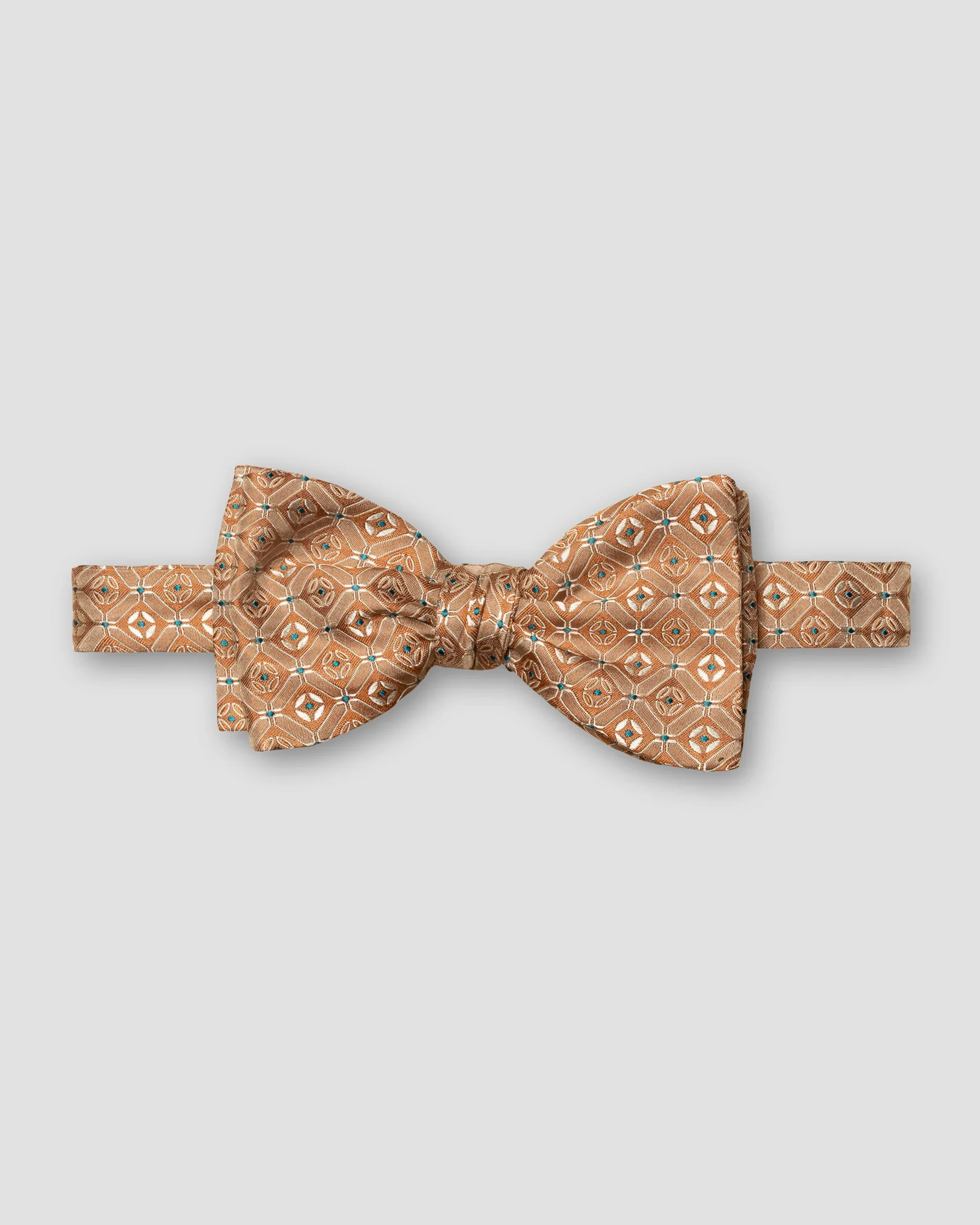 Eton - light orange geometric silk bowtie