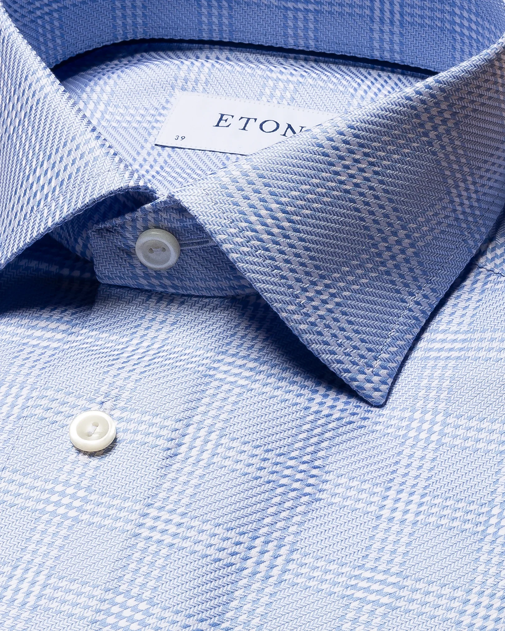 Eton - light blue textured twill cut away