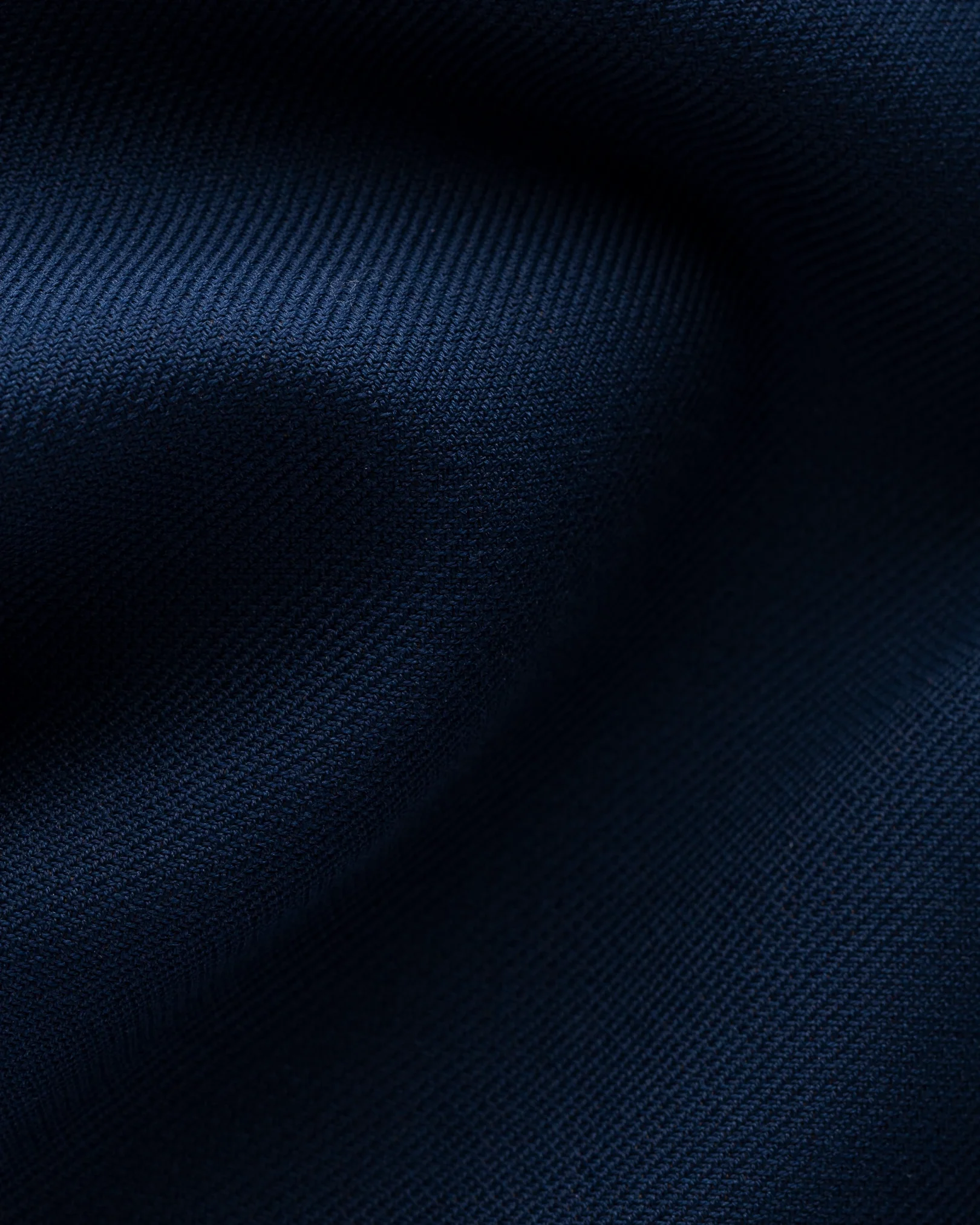Eton - blue two face twill overshirt organic cotton collar with no collarstand double round with piping regular