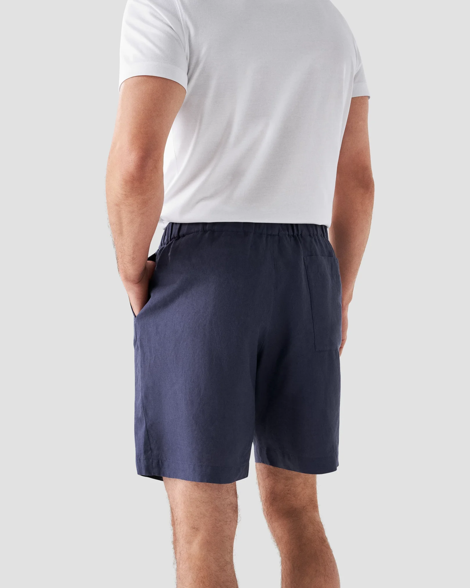 Eton - navy linnen shorts