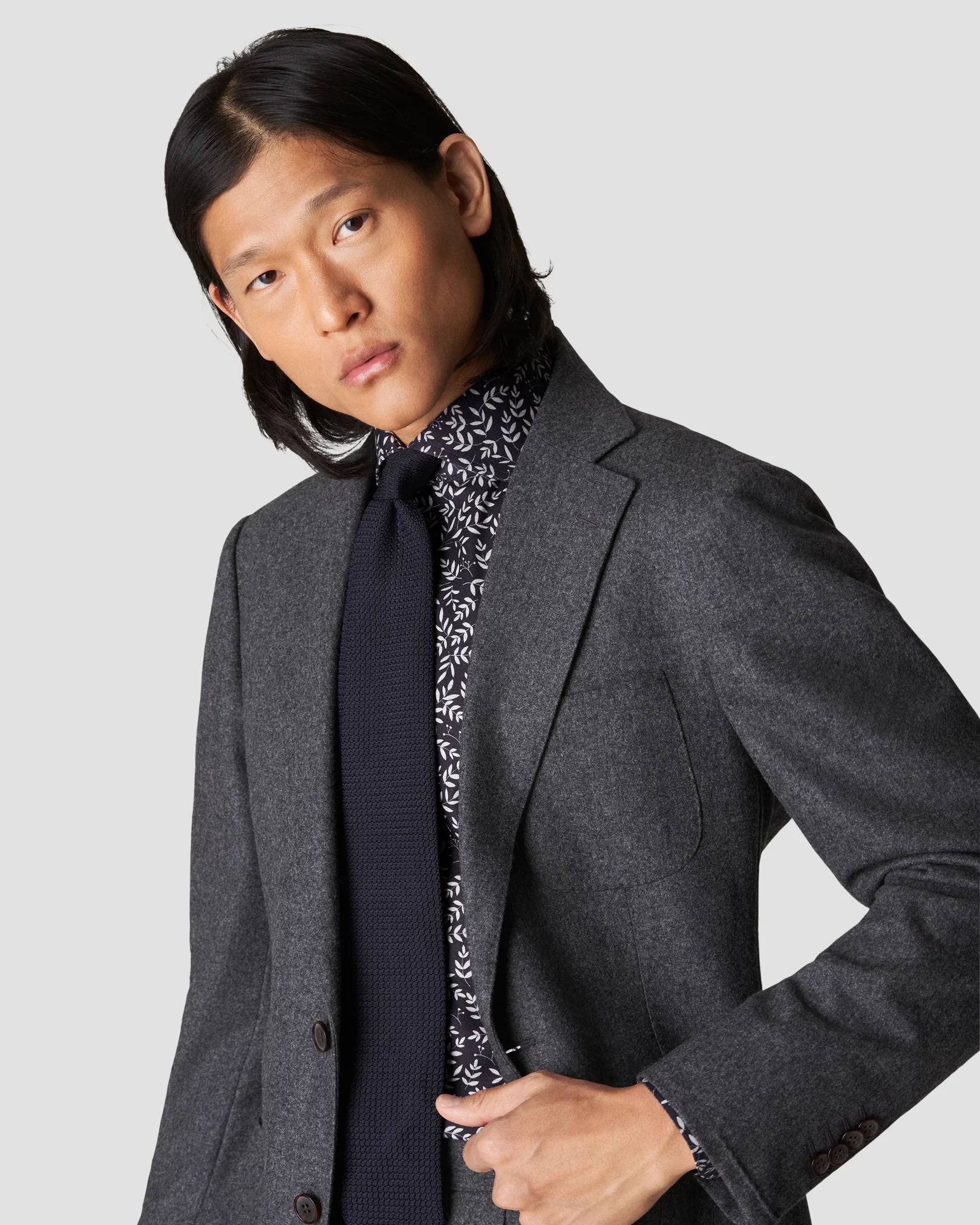 Eton - dark blue fine twill widespread
