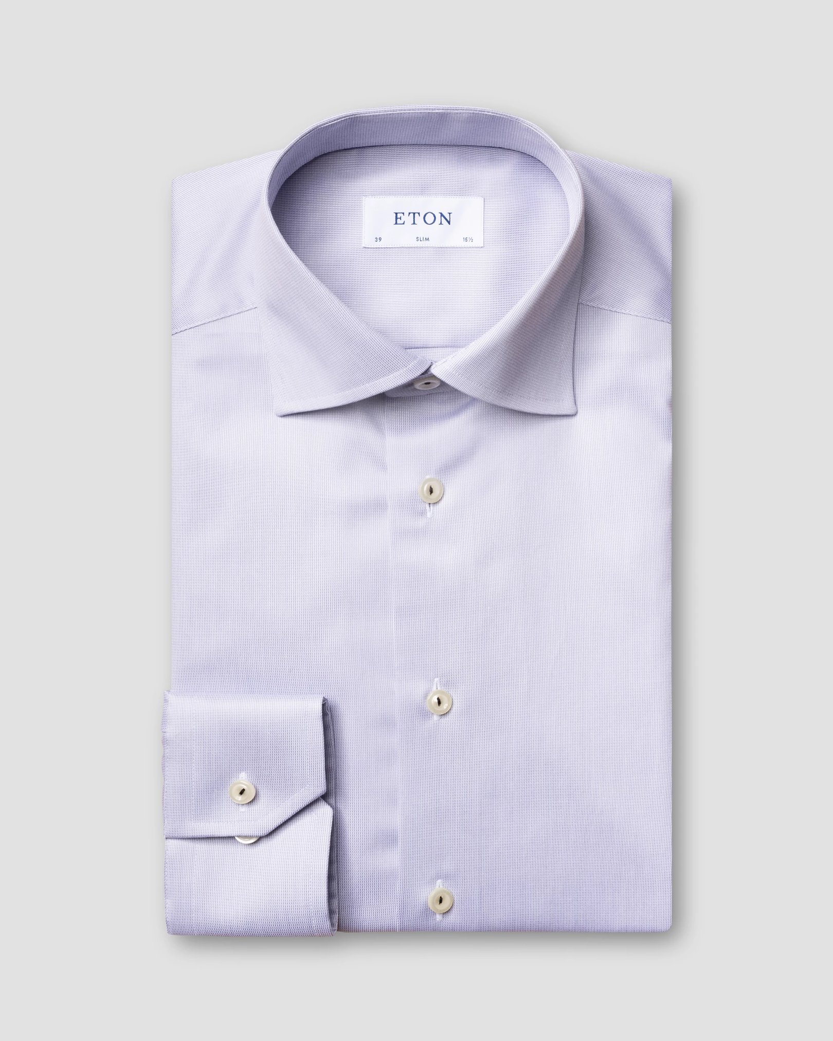 Eton - light grey royal twill shirt