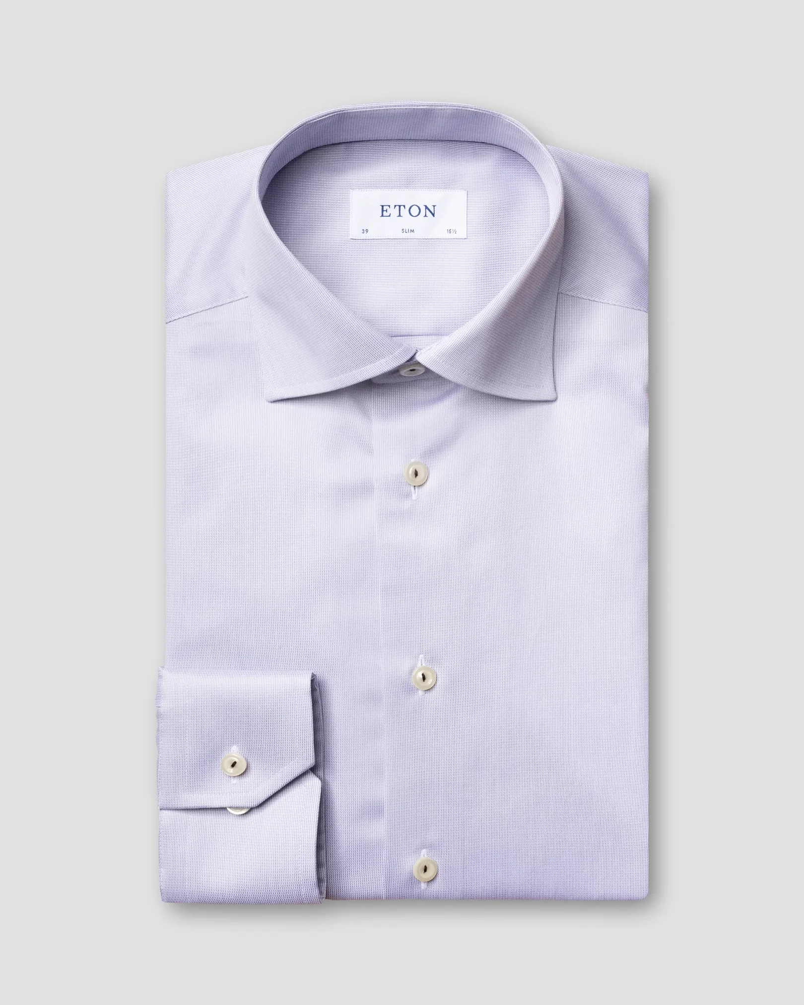 Eton - light grey royal twill shirt