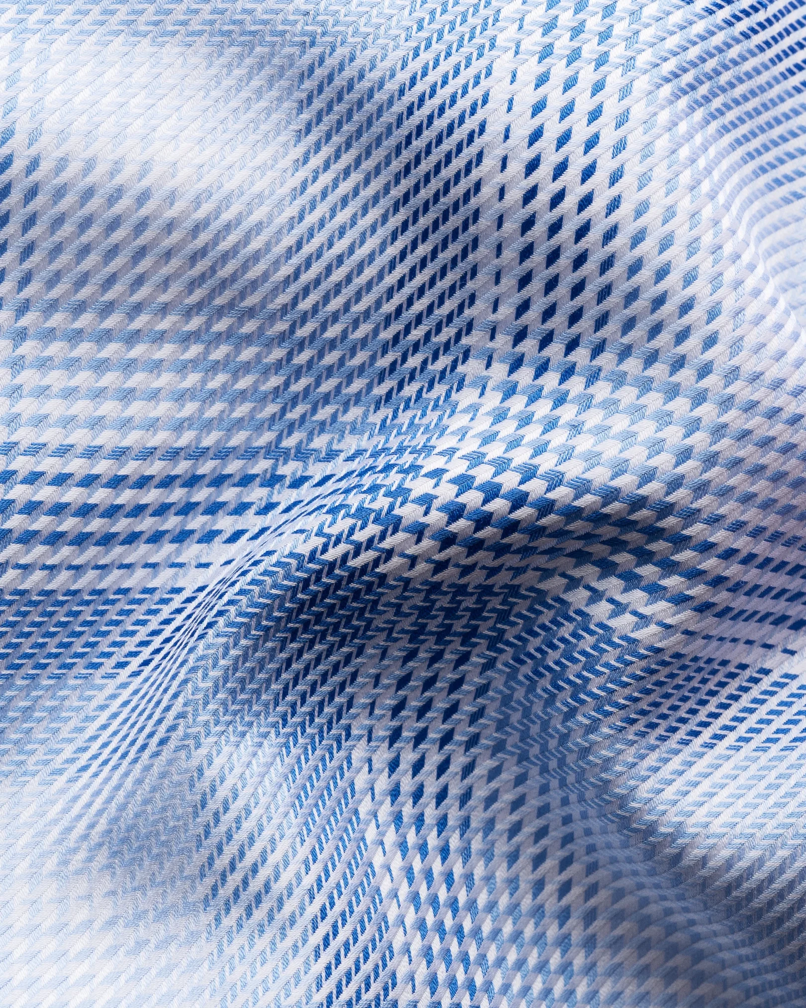 Eton - light blue checked textured twill