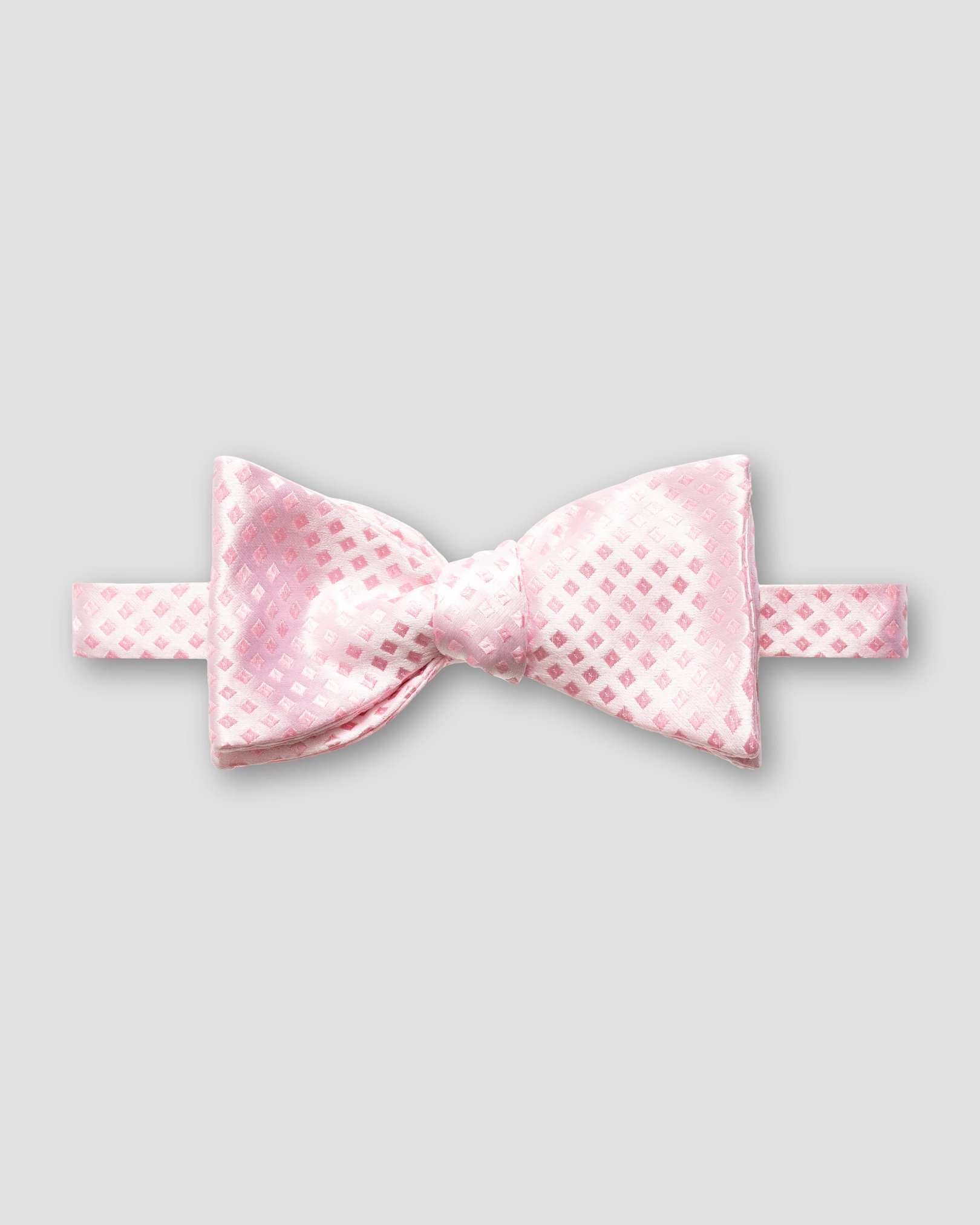 Eton - pink squares bow tie ready tied