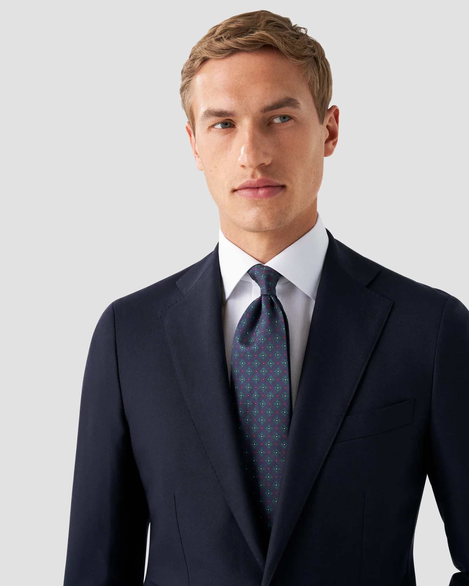 Eton - white signature twill contrast collar